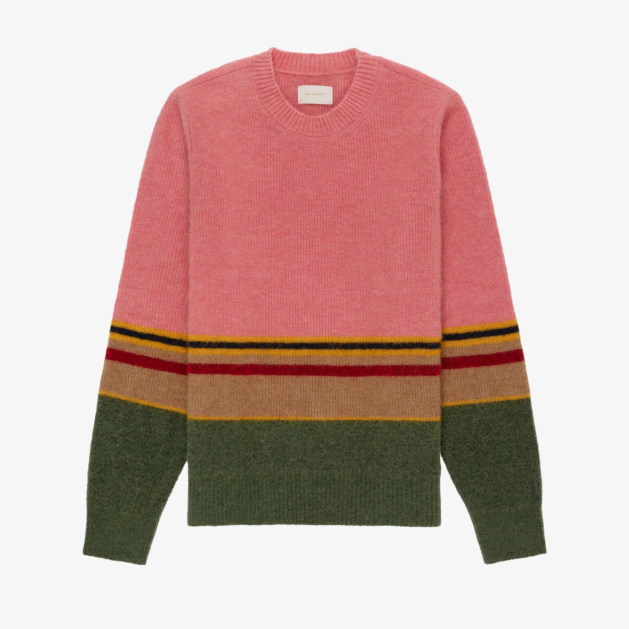 Striped Alpaca Crewneck Sweater sold by Aime Leon Dore