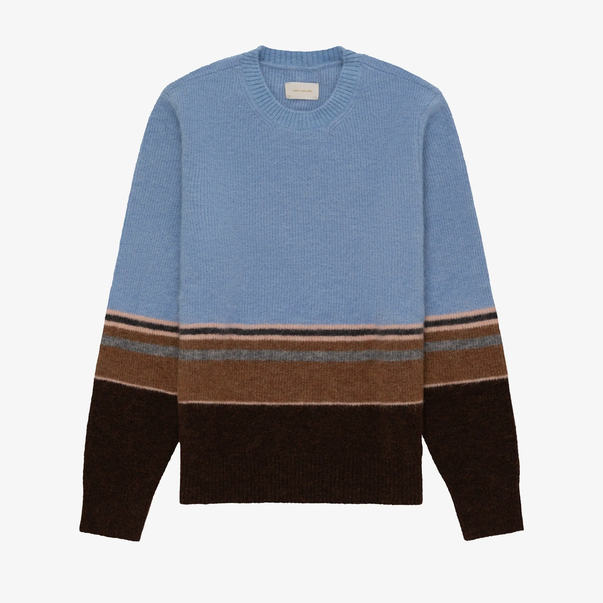 Striped Alpaca Crewneck Sweater sold by Aime Leon Dore