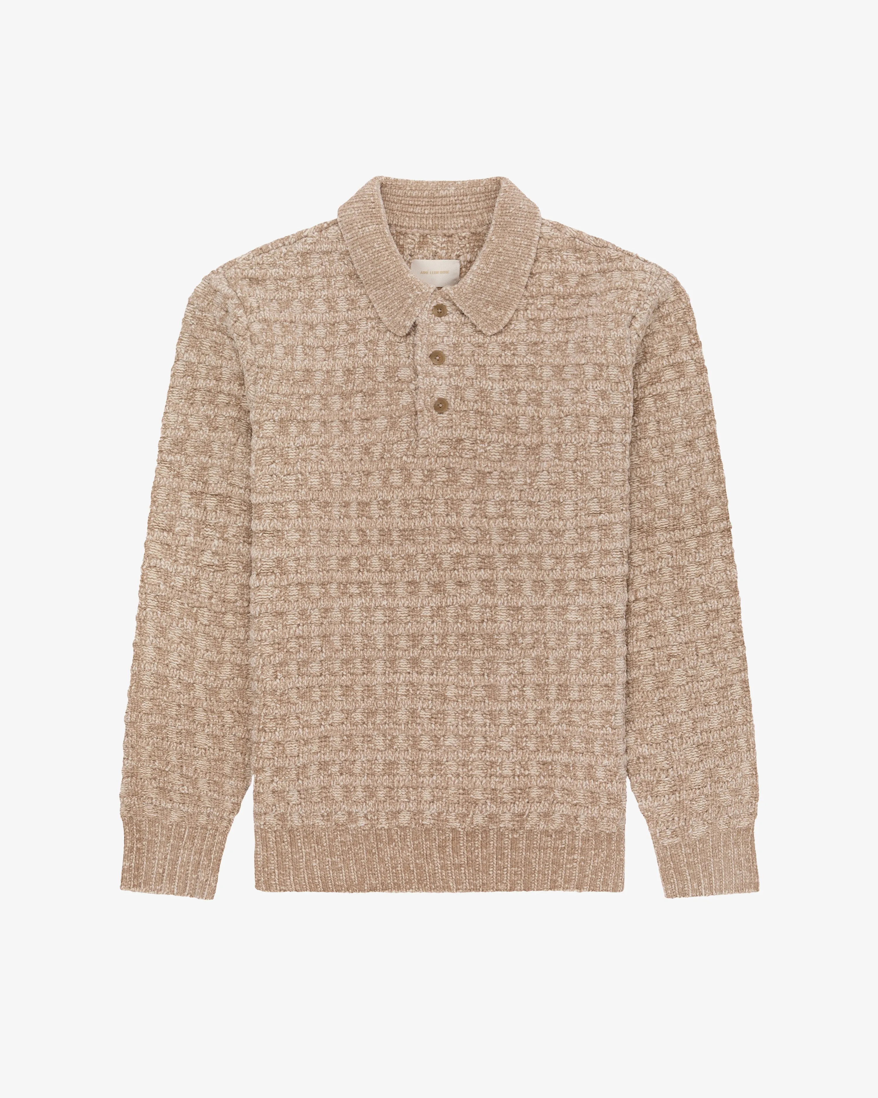 Long-Sleeve Waffle Knit Polo sold by Aime Leon Dore product image thumbnail 2