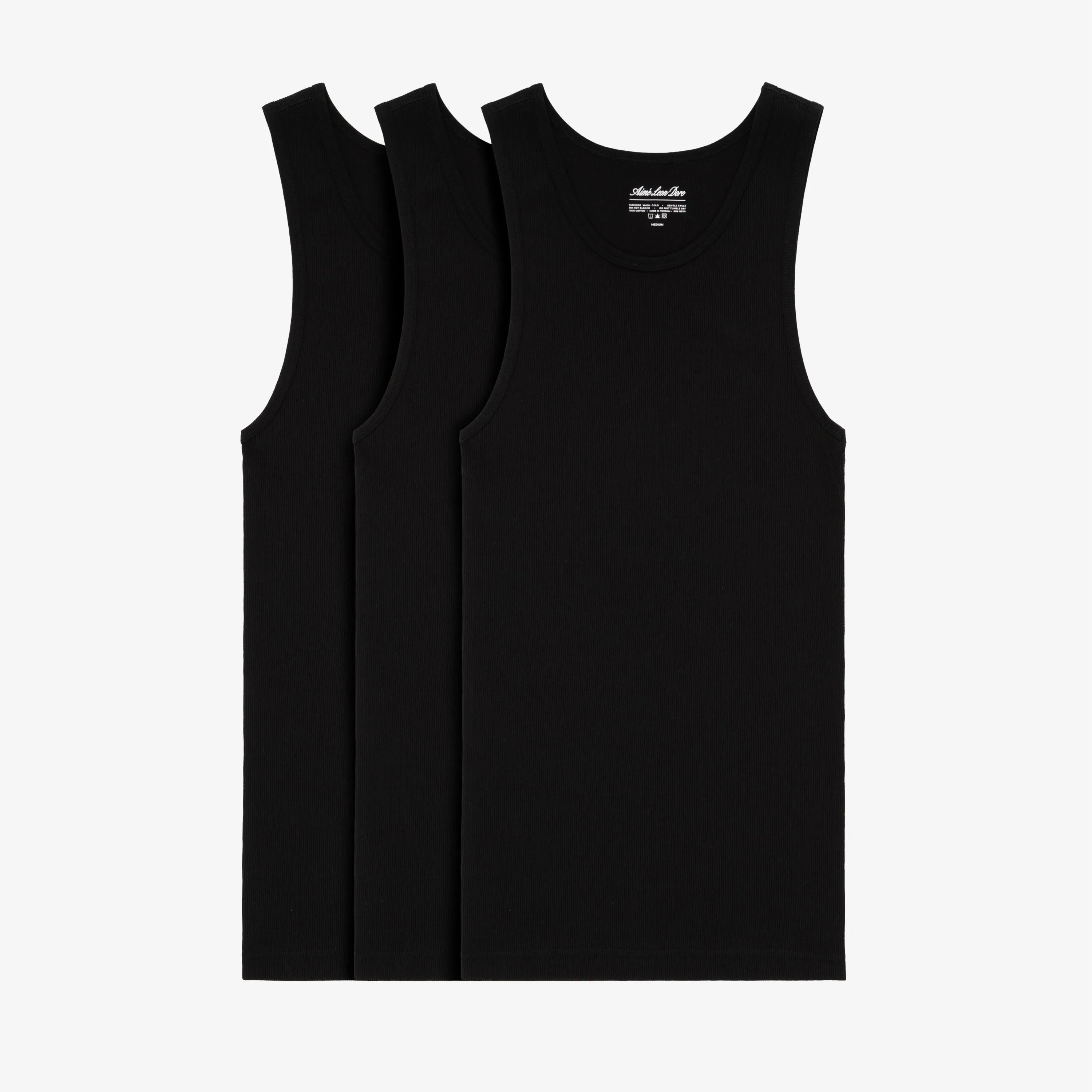 Black Tank Top 3-Pack sold by Aime Leon Dore