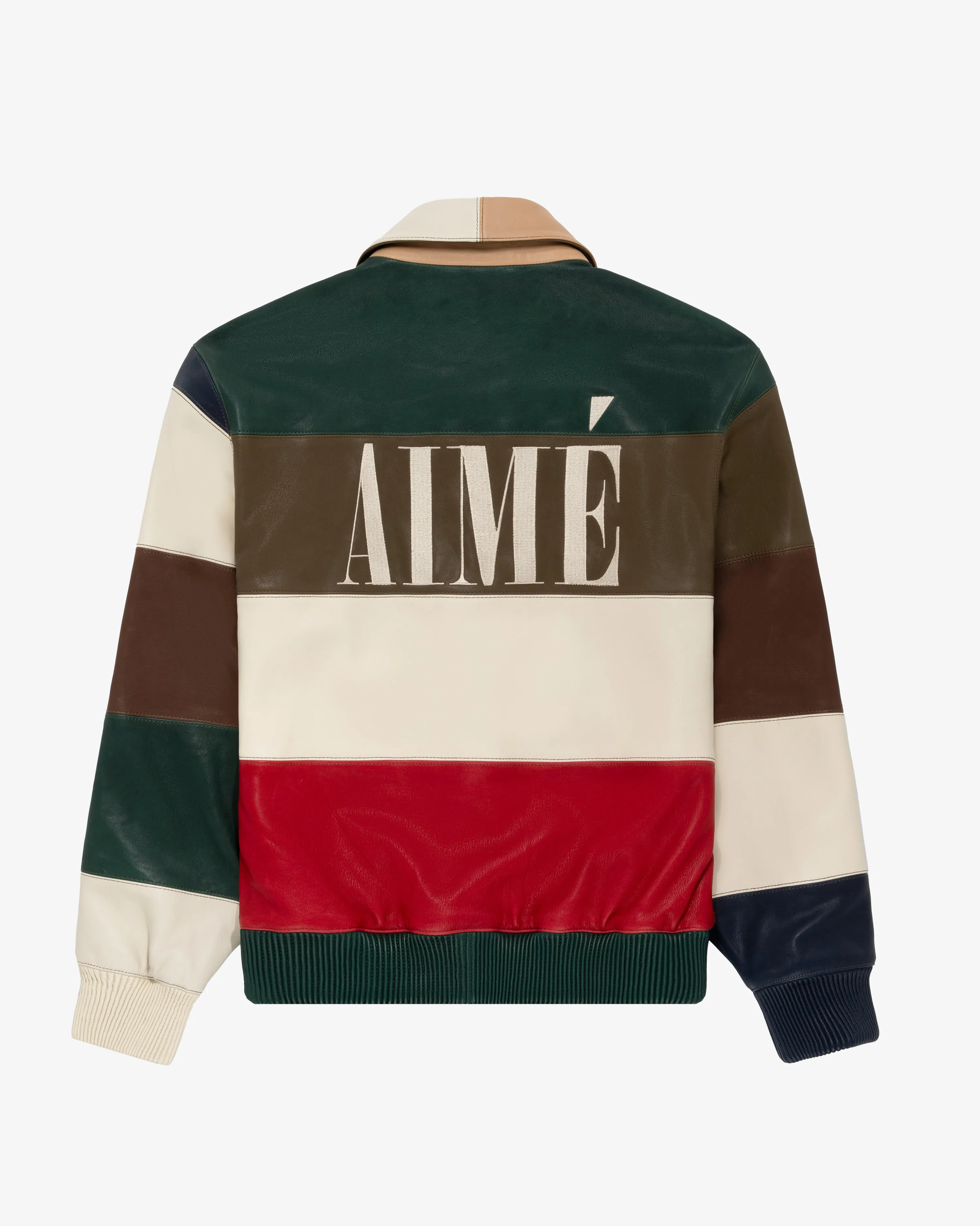 Paneled Leather Bomber Jacket sold by Aime Leon Dore product image thumbnail 5