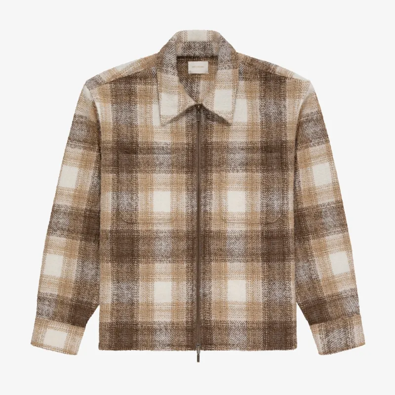 Alpaca Blend Zip Shirt sold by Aime Leon Dore