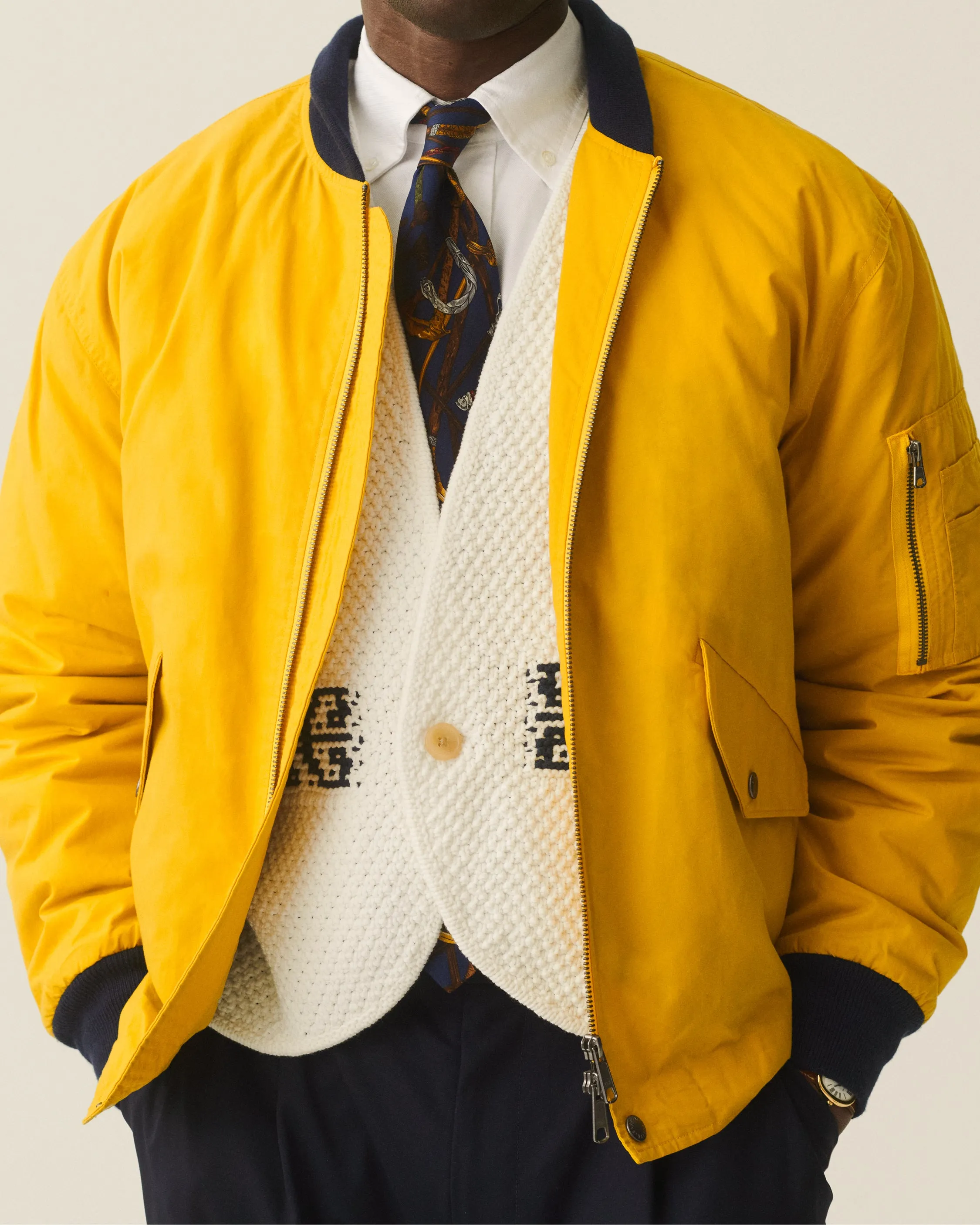 Cropped Bomber Jacket sold by Aime Leon Dore product image thumbnail 3