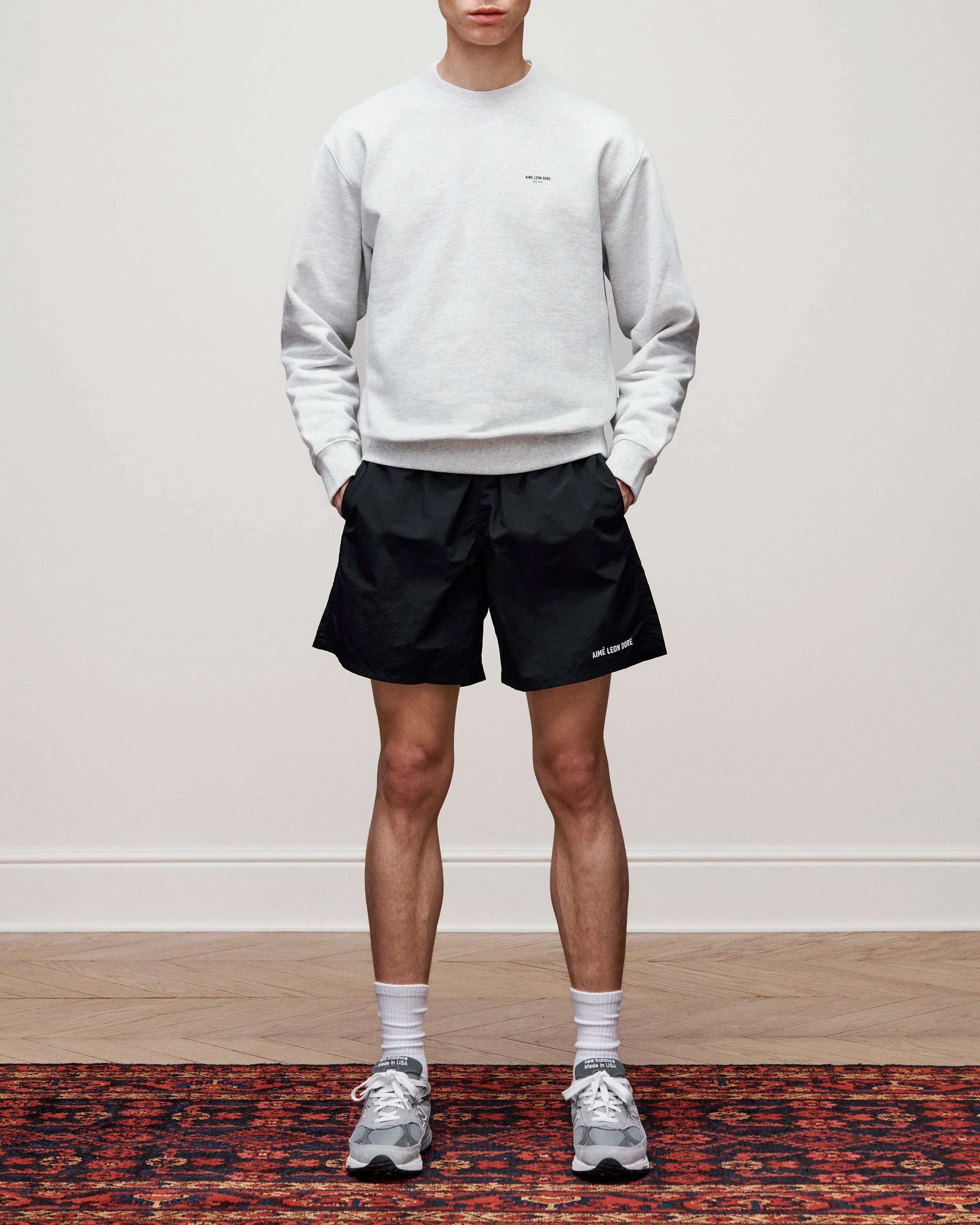 Micro Logo Crewneck Sweatshirt sold by Aime Leon Dore product image thumbnail 3