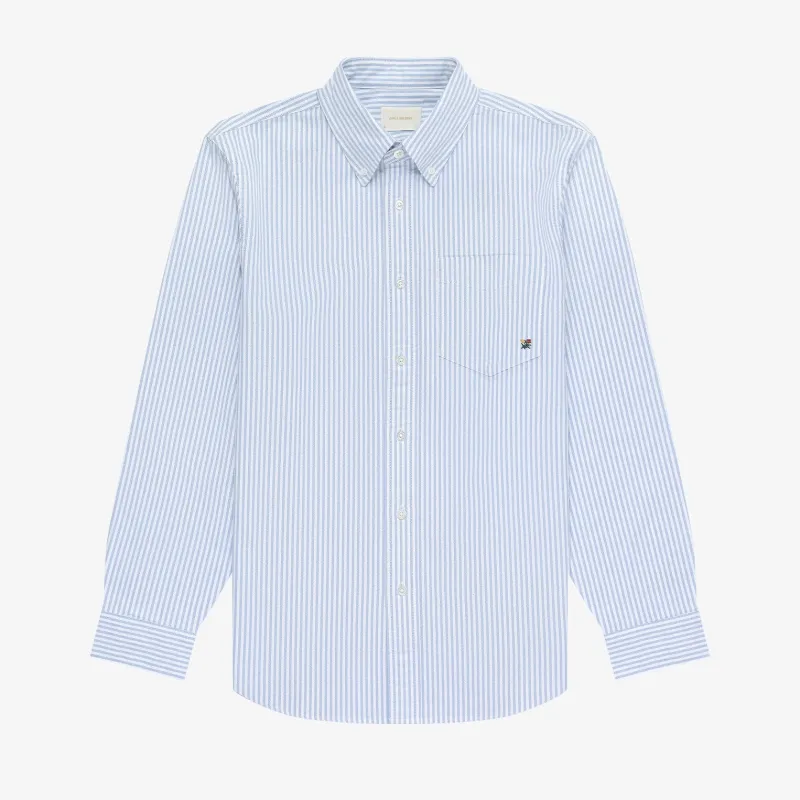 Striped     Crest    Oxford     Shirt sold by Aime Leon Dore