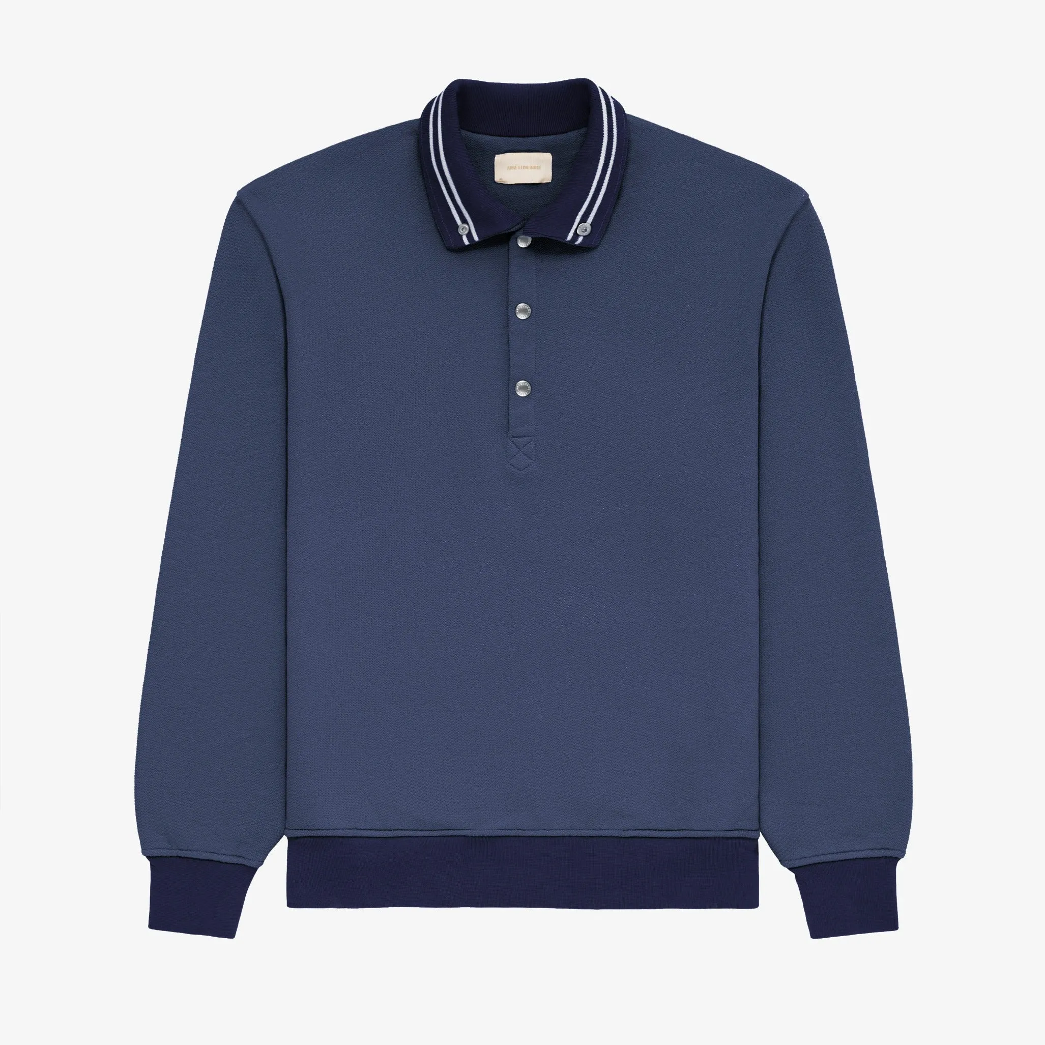 Jacquard Collar Snap Pullover sold by Aime Leon Dore