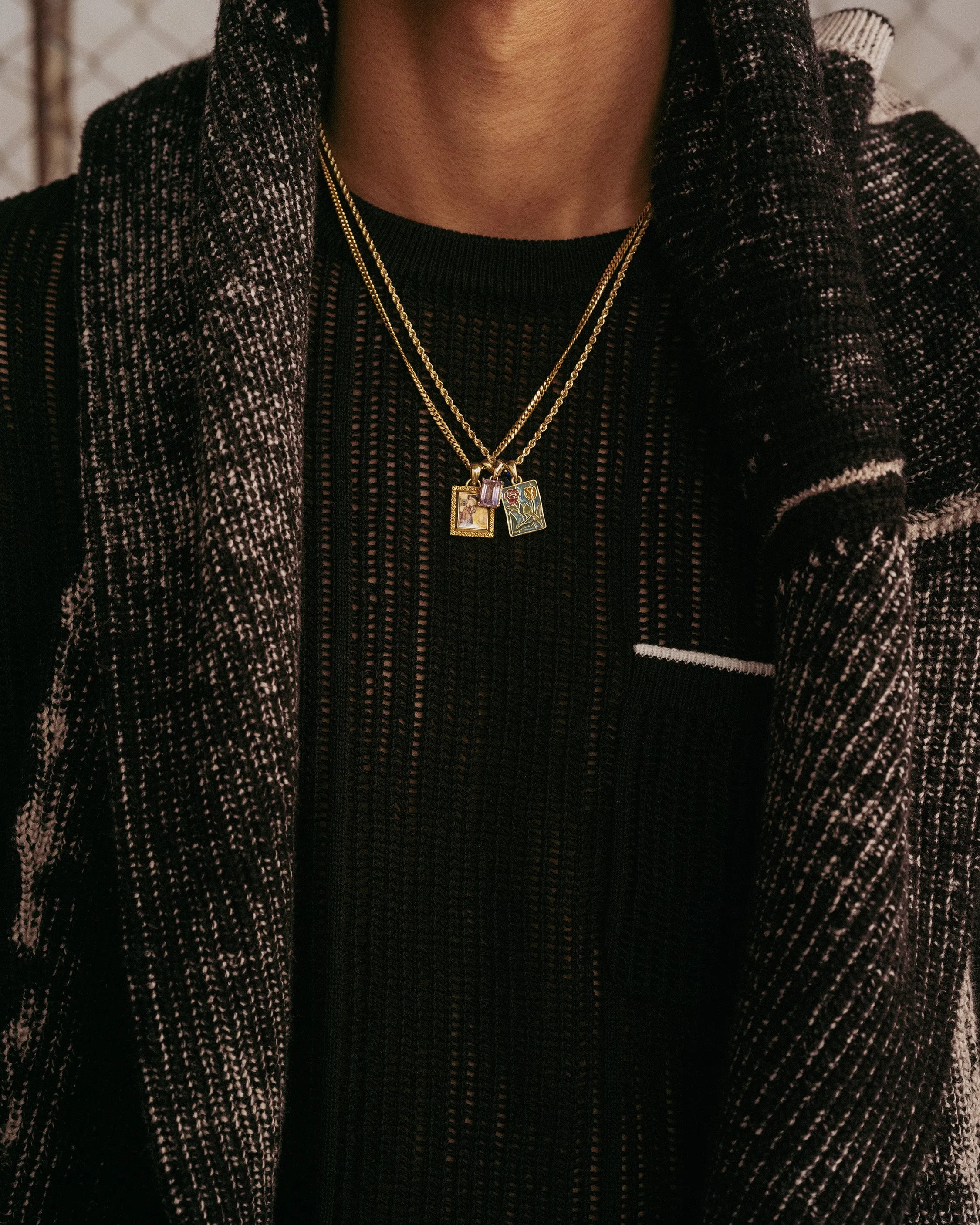 14Kt Gold Stained Glass Crest Pendant sold by Aime Leon Dore product image thumbnail 3