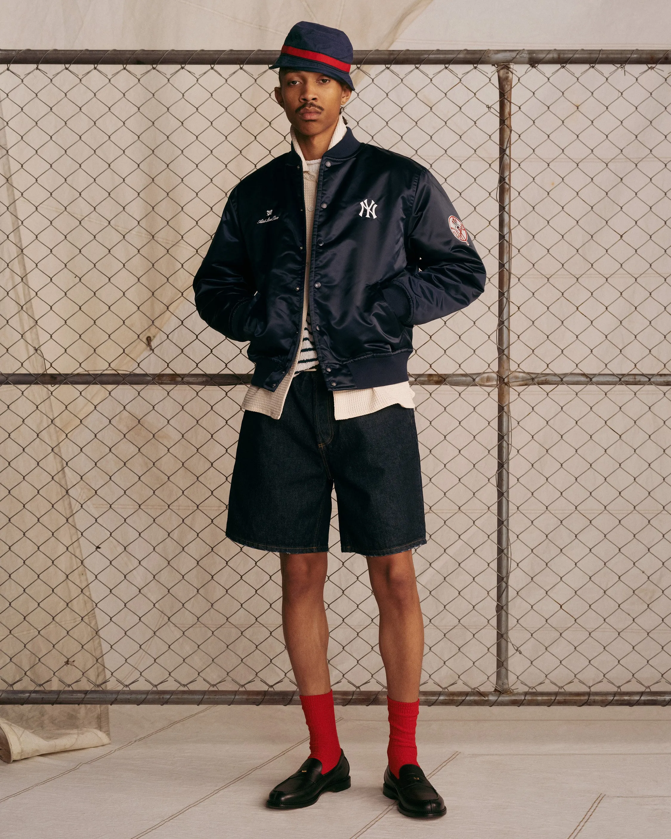 ALD / New York Yankees Satin Varsity Jacket sold by Aime Leon Dore product image thumbnail 3