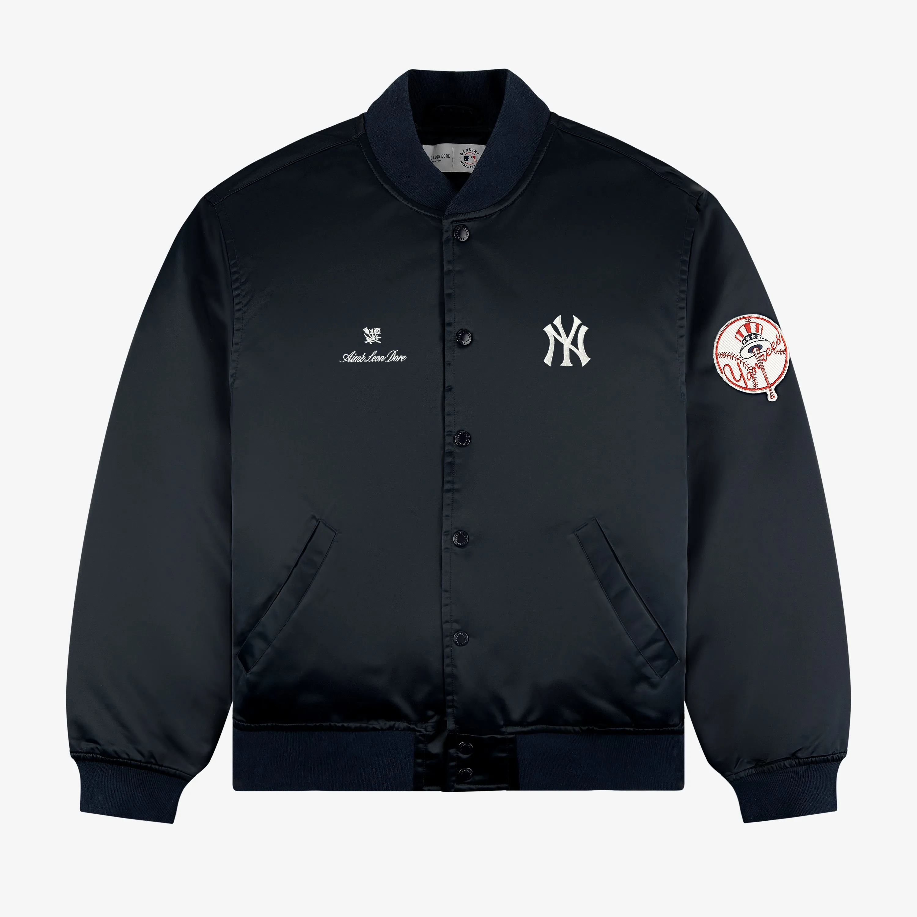 ALD / New York Yankees Satin Varsity Jacket sold by Aime Leon Dore