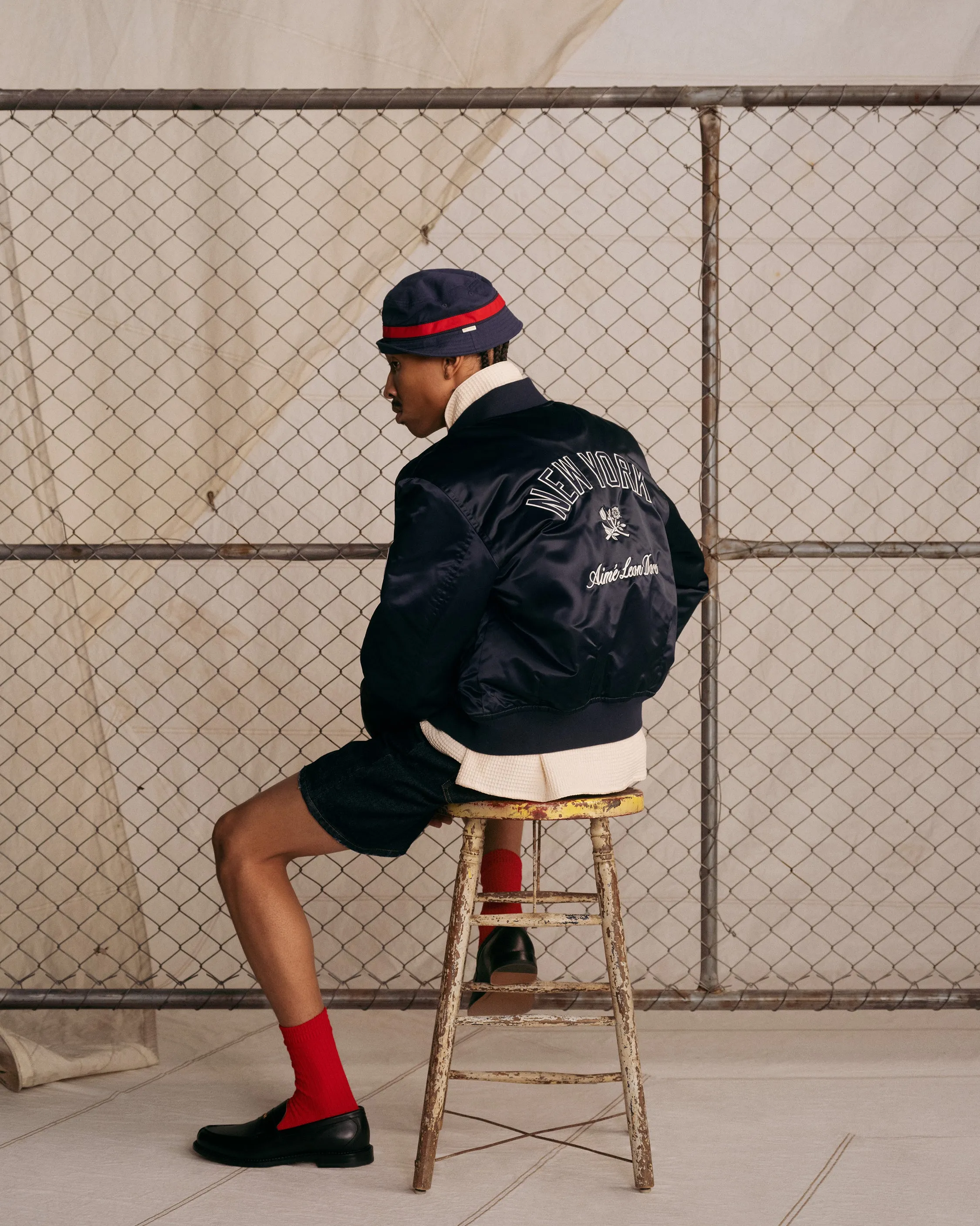 ALD / New York Yankees Satin Varsity Jacket sold by Aime Leon Dore product image thumbnail 4