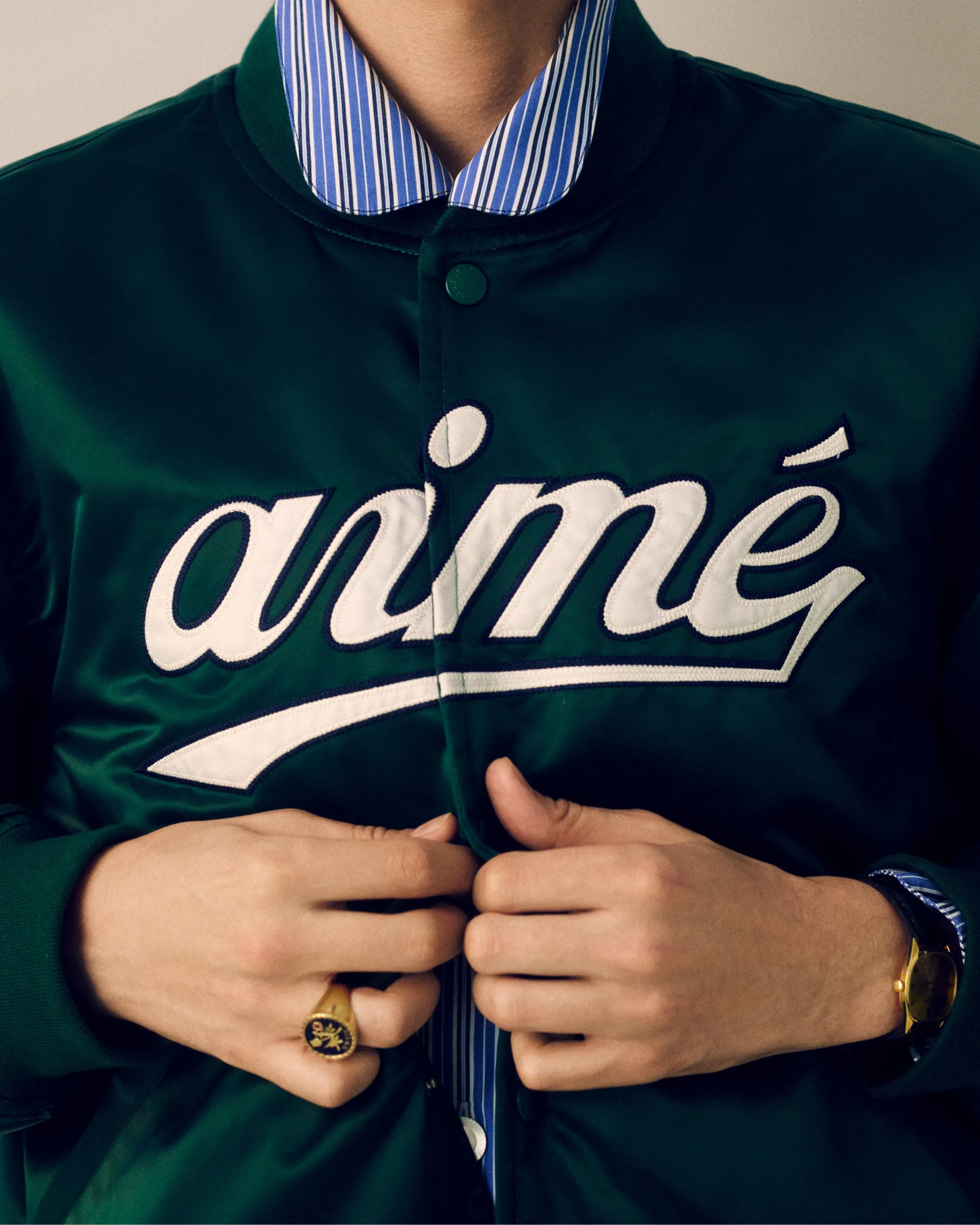 Satin Varsity Jacket sold by Aime Leon Dore product image thumbnail 4