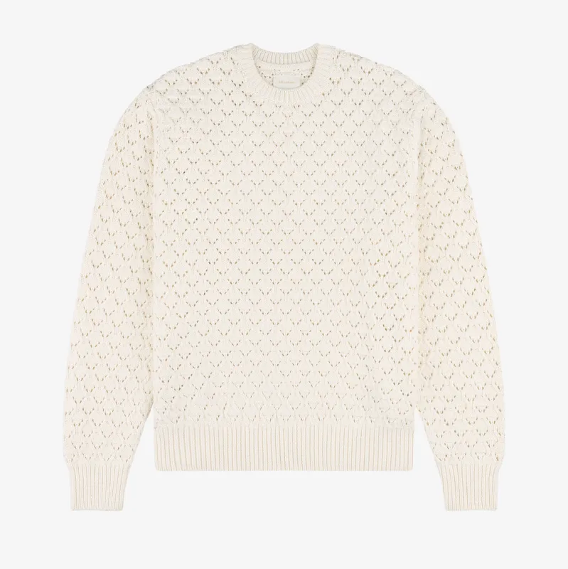 Eyelet Knit Crewneck Sweater sold by Aime Leon Dore