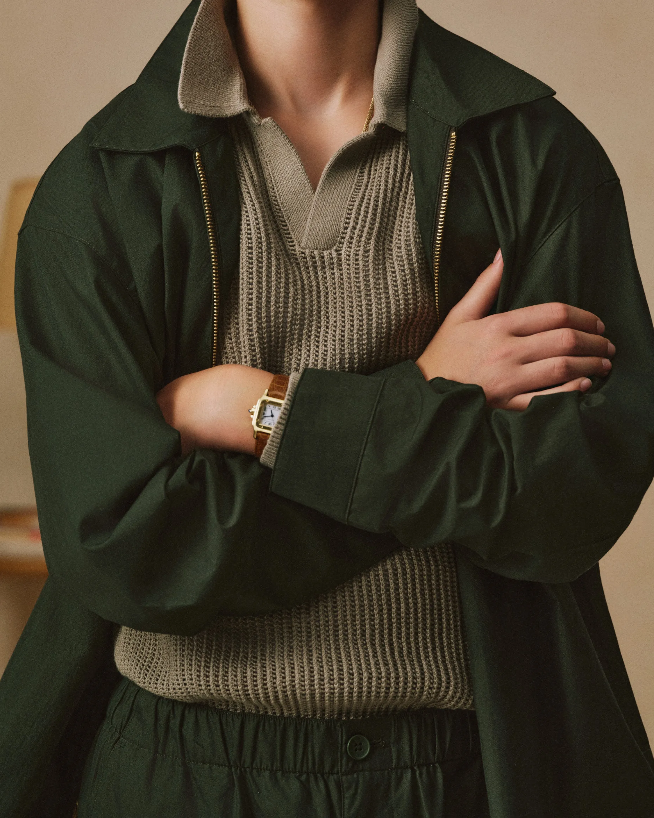 Long-Sleeve Mesh Knit Polo sold by Aime Leon Dore product image thumbnail 4