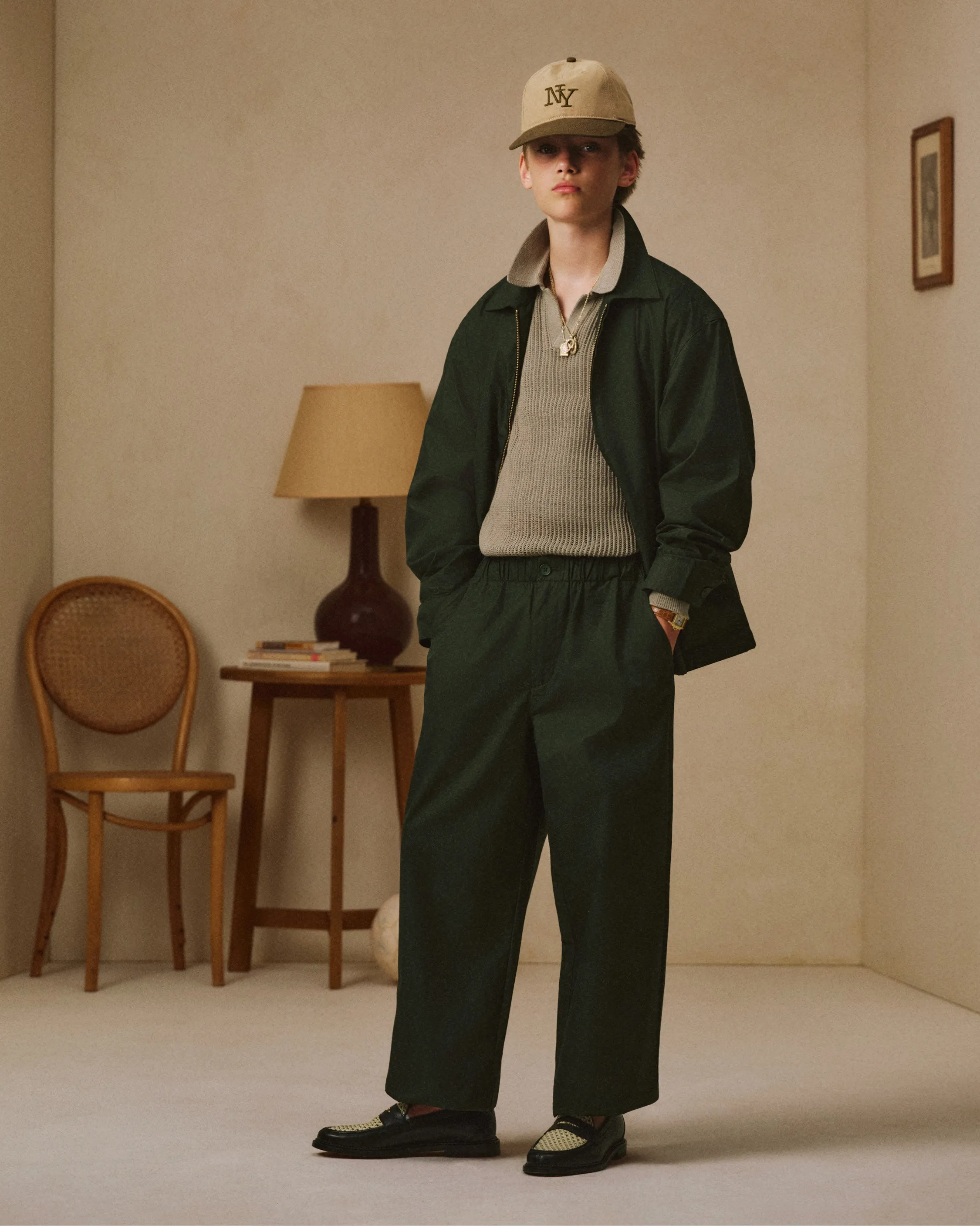 Long-Sleeve Mesh Knit Polo sold by Aime Leon Dore product image thumbnail 3