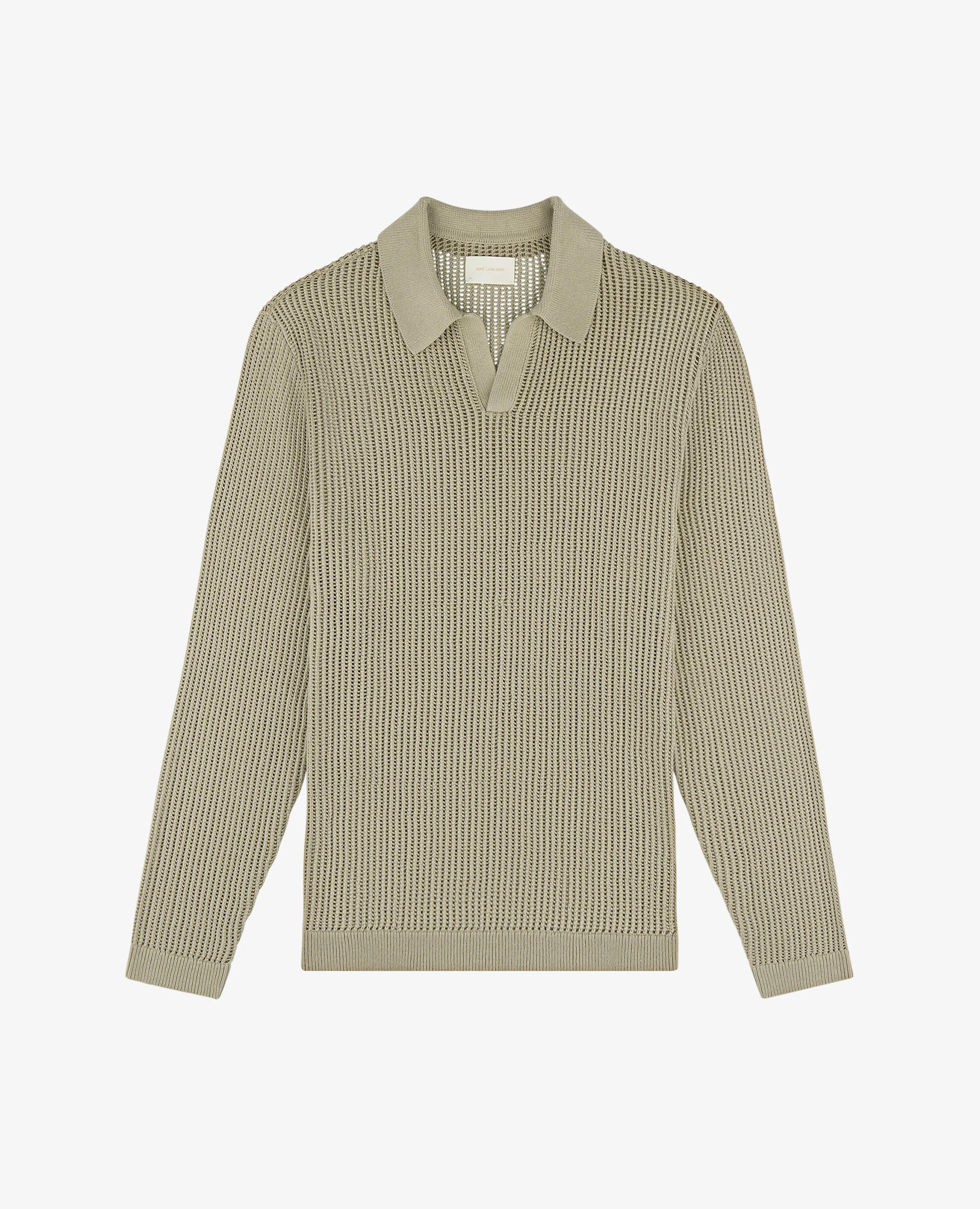 Long-Sleeve Mesh Knit Polo sold by Aime Leon Dore product image thumbnail 2