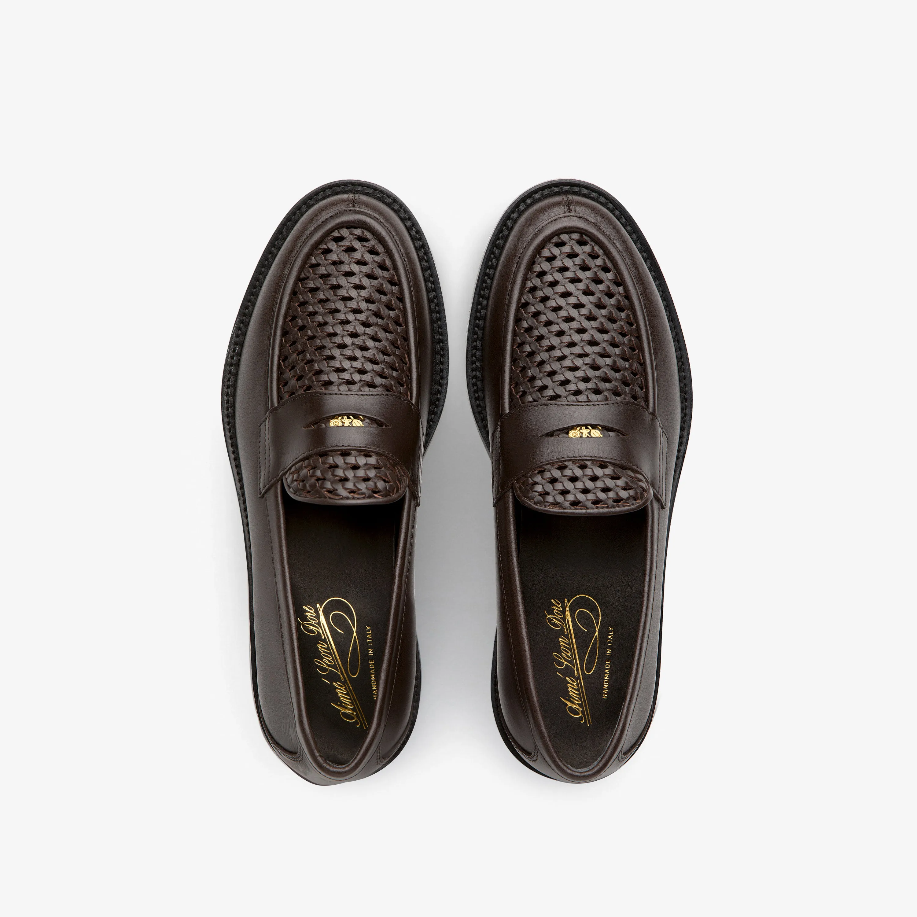 Queens Crest Raffia Loafer sold by Aime Leon Dore