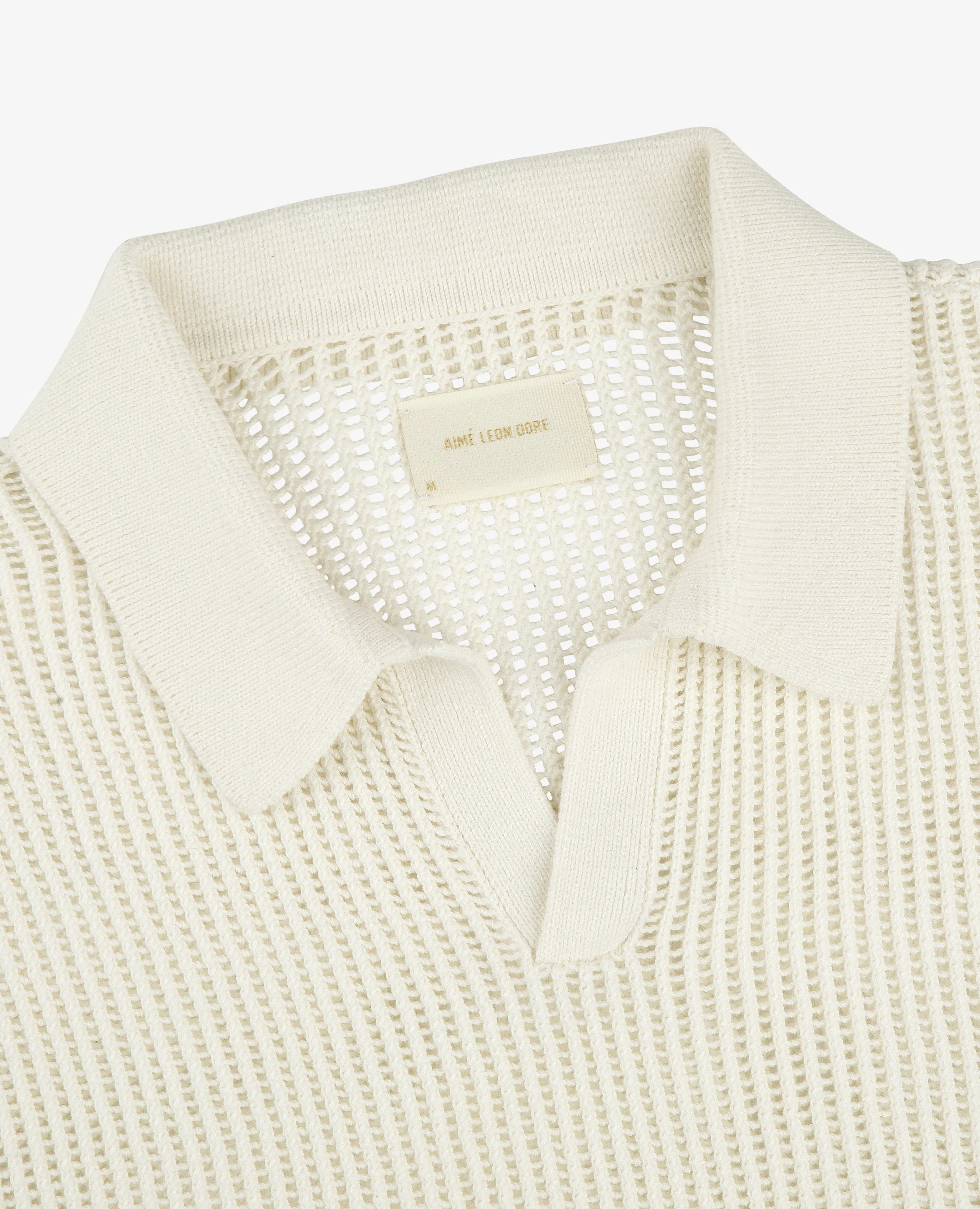 Long-Sleeve Mesh Knit Polo sold by Aime Leon Dore product image thumbnail 5