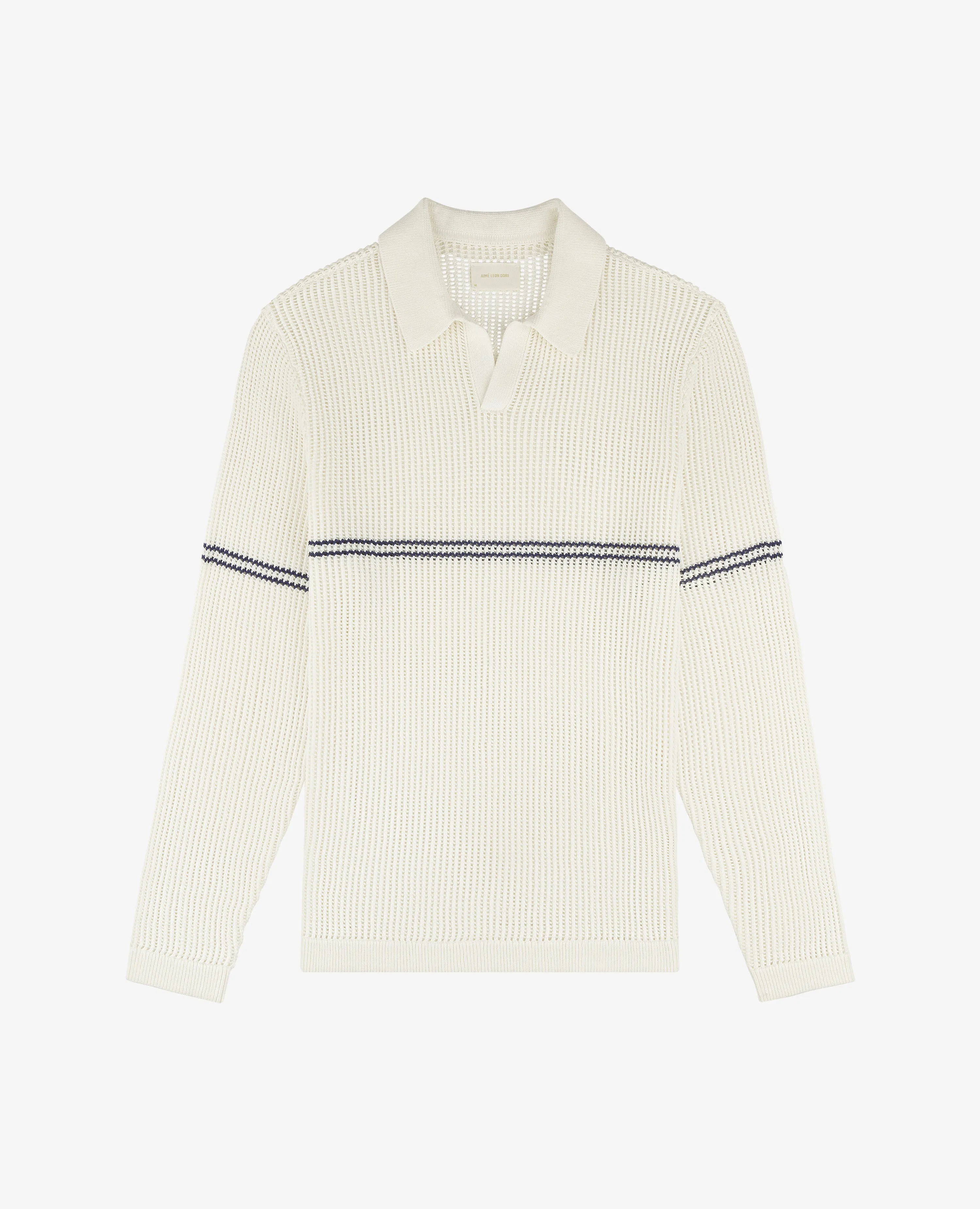 Long-Sleeve Mesh Knit Polo sold by Aime Leon Dore product image thumbnail 2