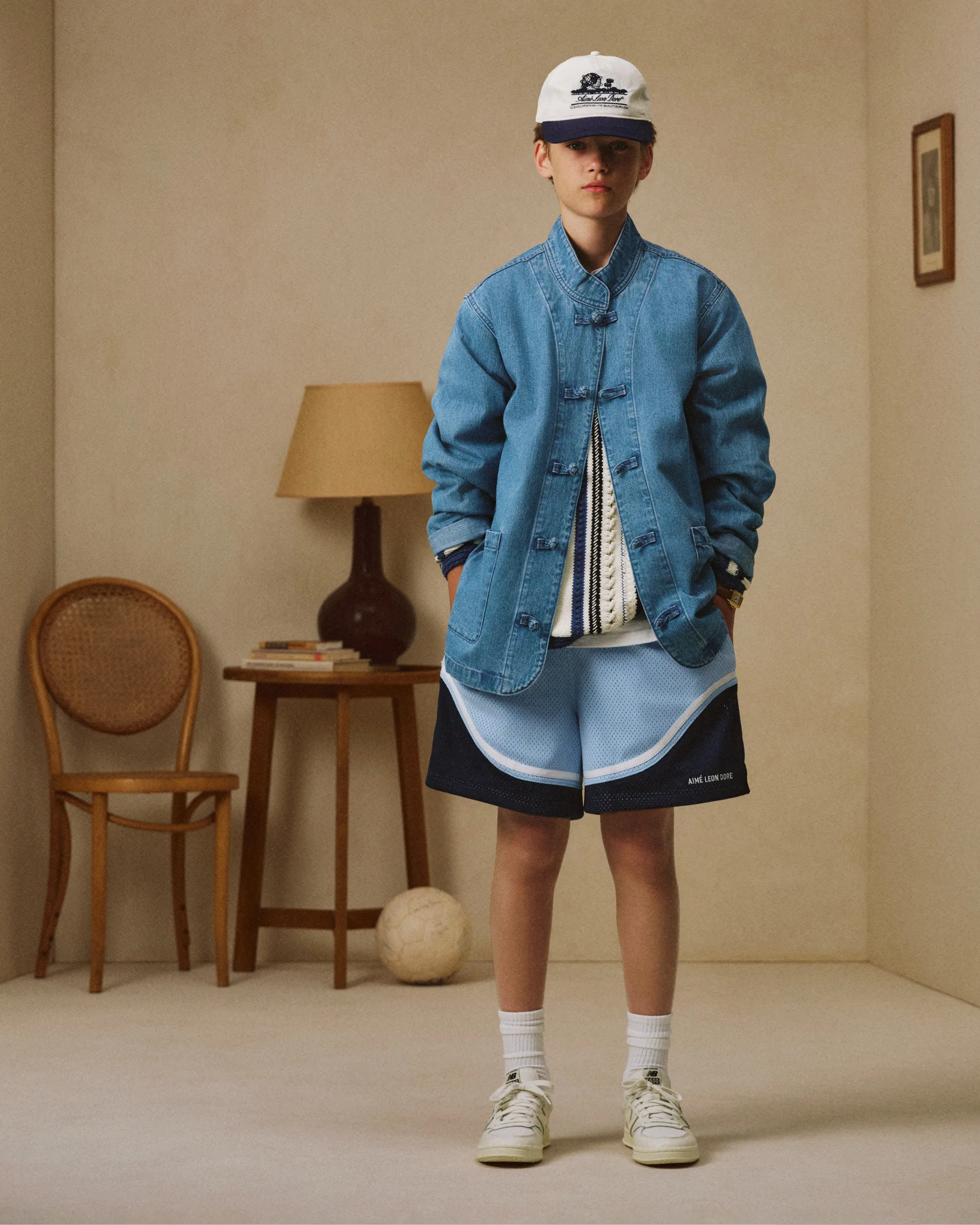 Denim Collarband Jacket sold by Aime Leon Dore product image thumbnail 3