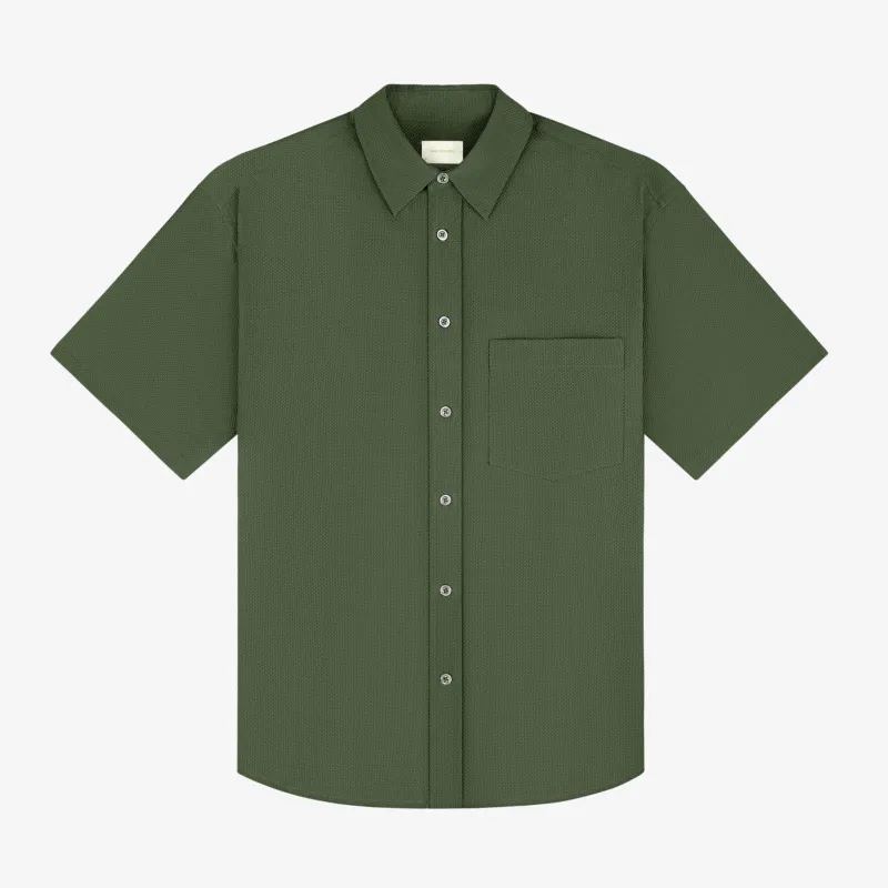 Short-Sleeve Seersucker Shirt sold by Aime Leon Dore