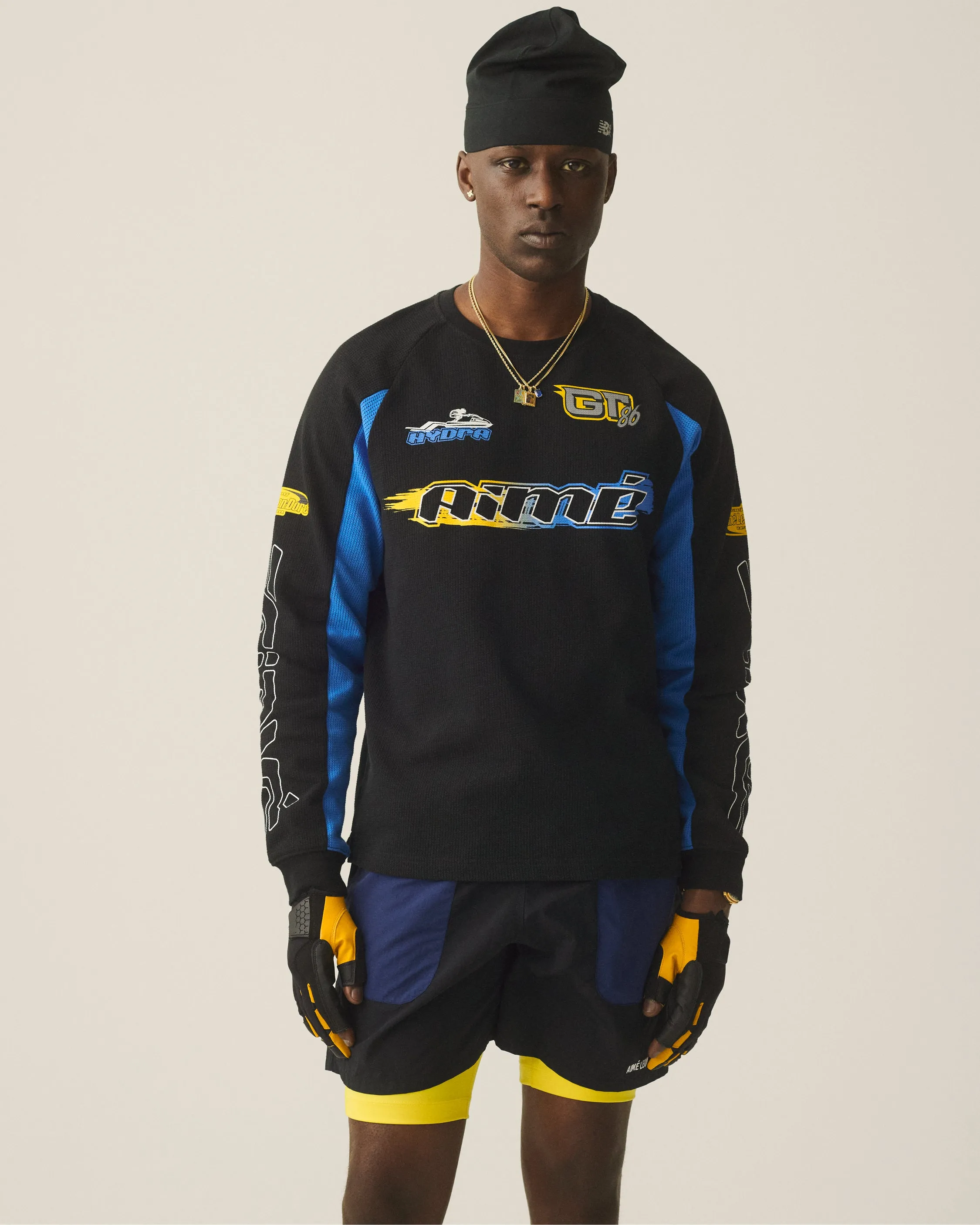 Long-Sleeve Mesh Waverunner Tee sold by Aime Leon Dore product image thumbnail 3