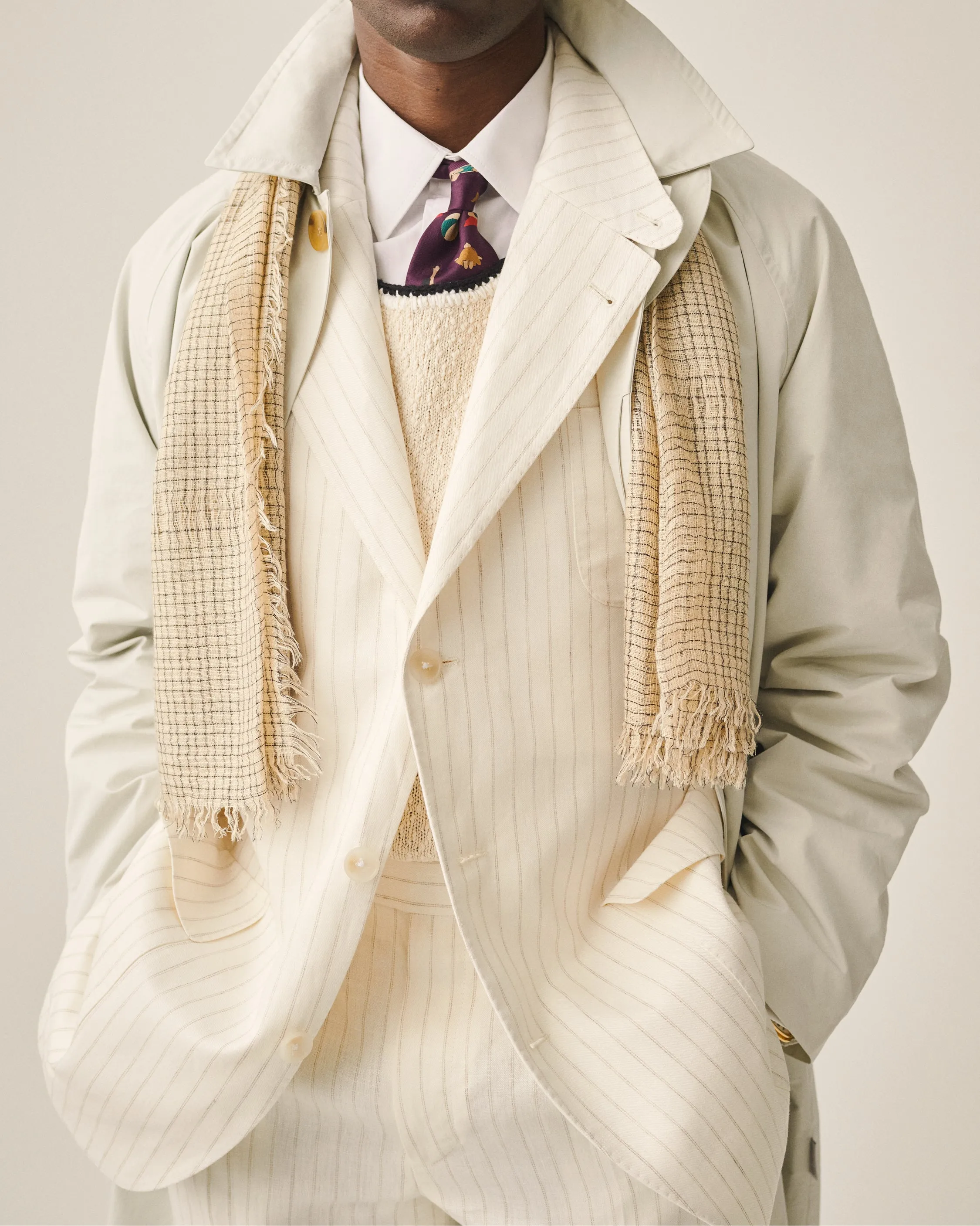 Striped Linen Suit Jacket sold by Aime Leon Dore product image thumbnail 5