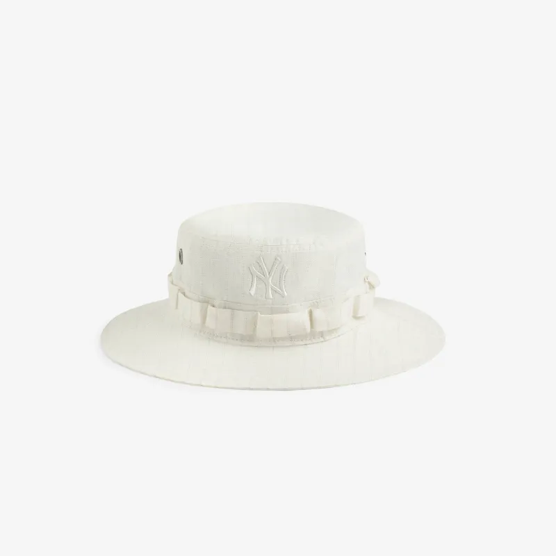 ALD / New Era Yankees Striped Linen Bucket Hat sold by Aime Leon Dore