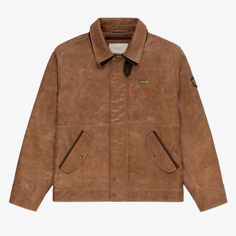 Leather Aviator Jacket sold by Aime Leon Dore