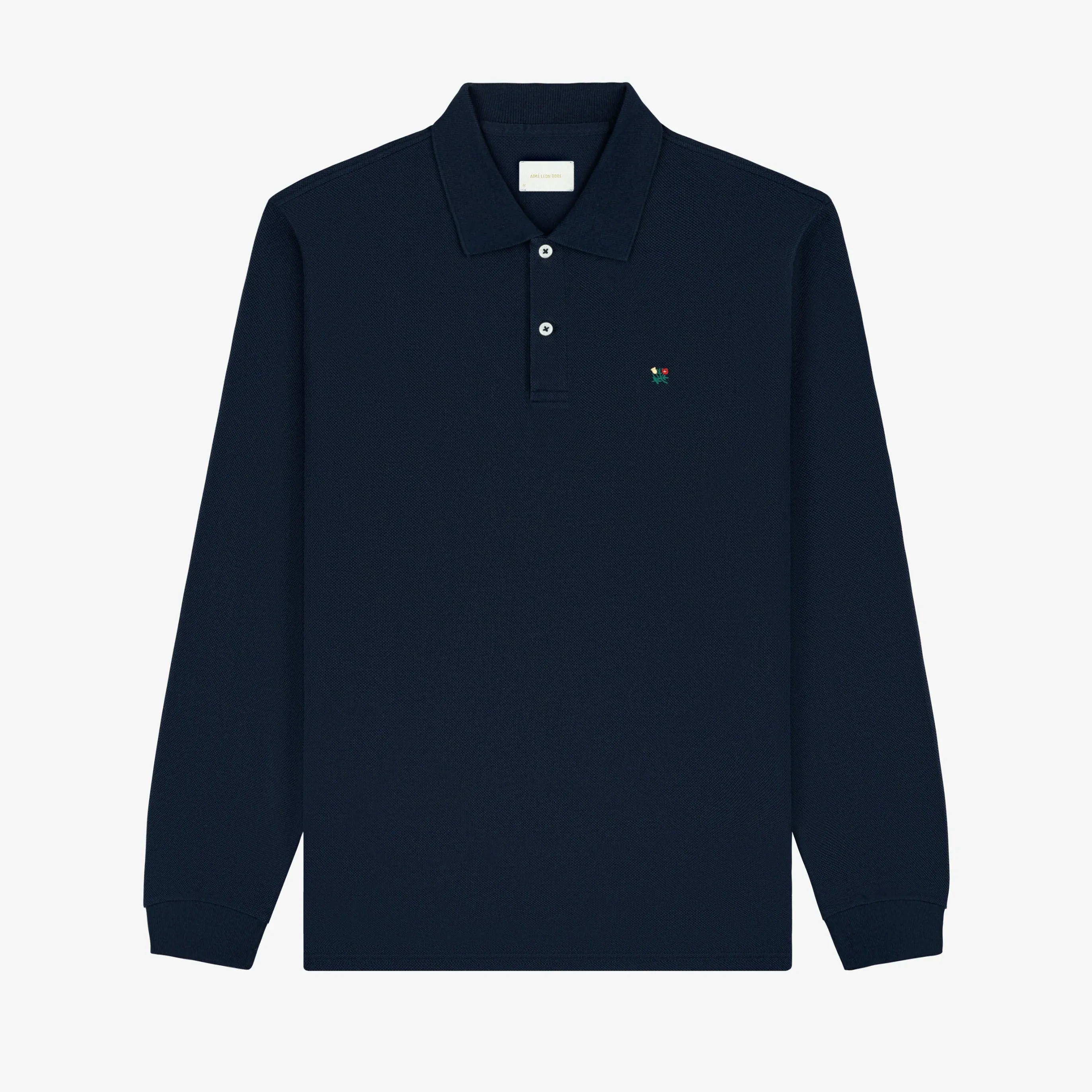 Long-Sleeve Crest Piqué Polo sold by Aime Leon Dore