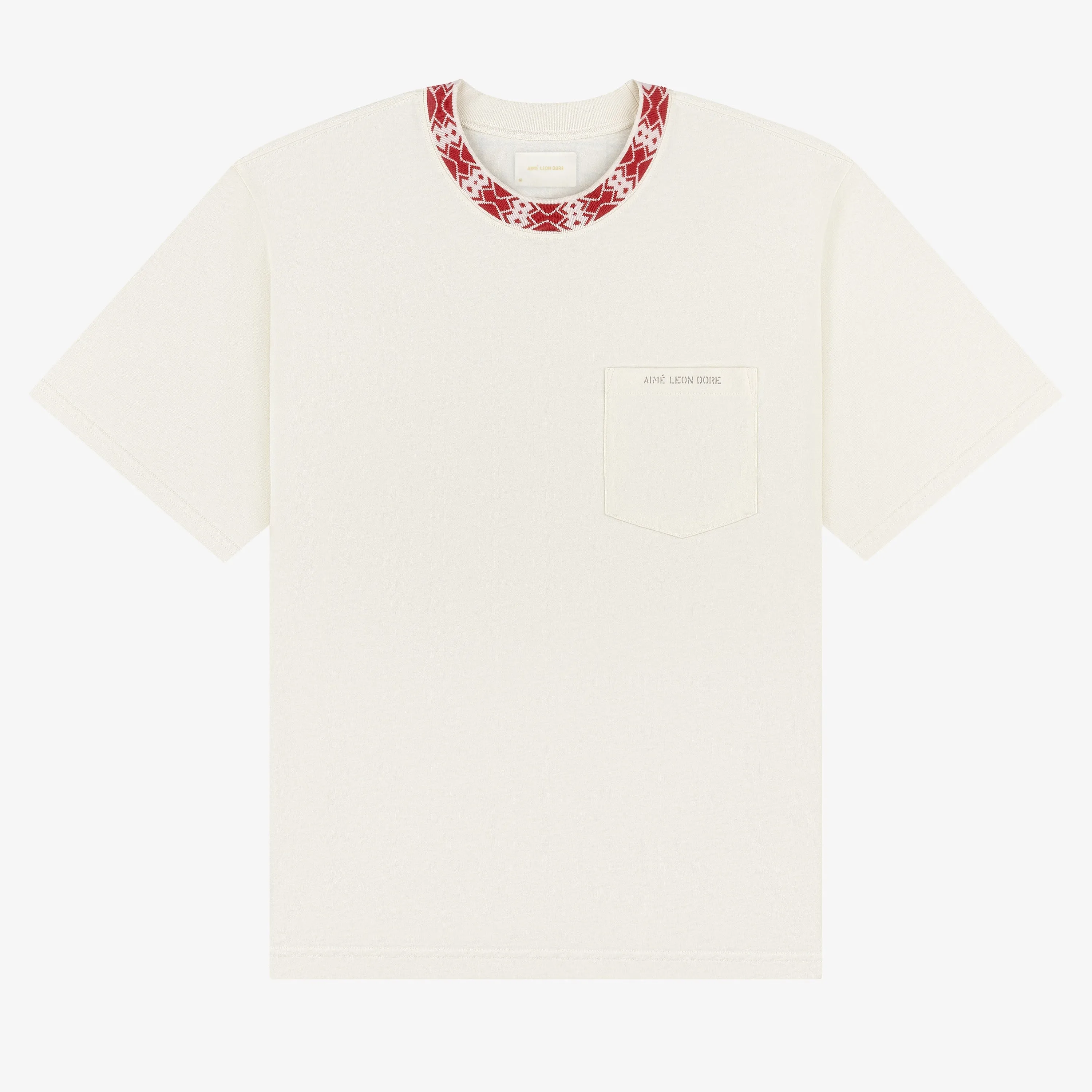 Jacquard Collar Pocket Tee sold by Aime Leon Dore