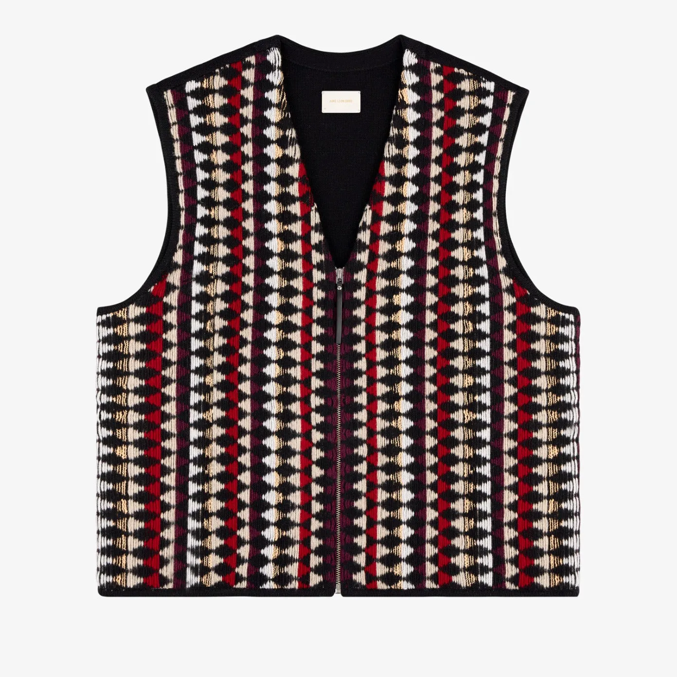 Wool Argyle Zip Vest sold by Aime Leon Dore