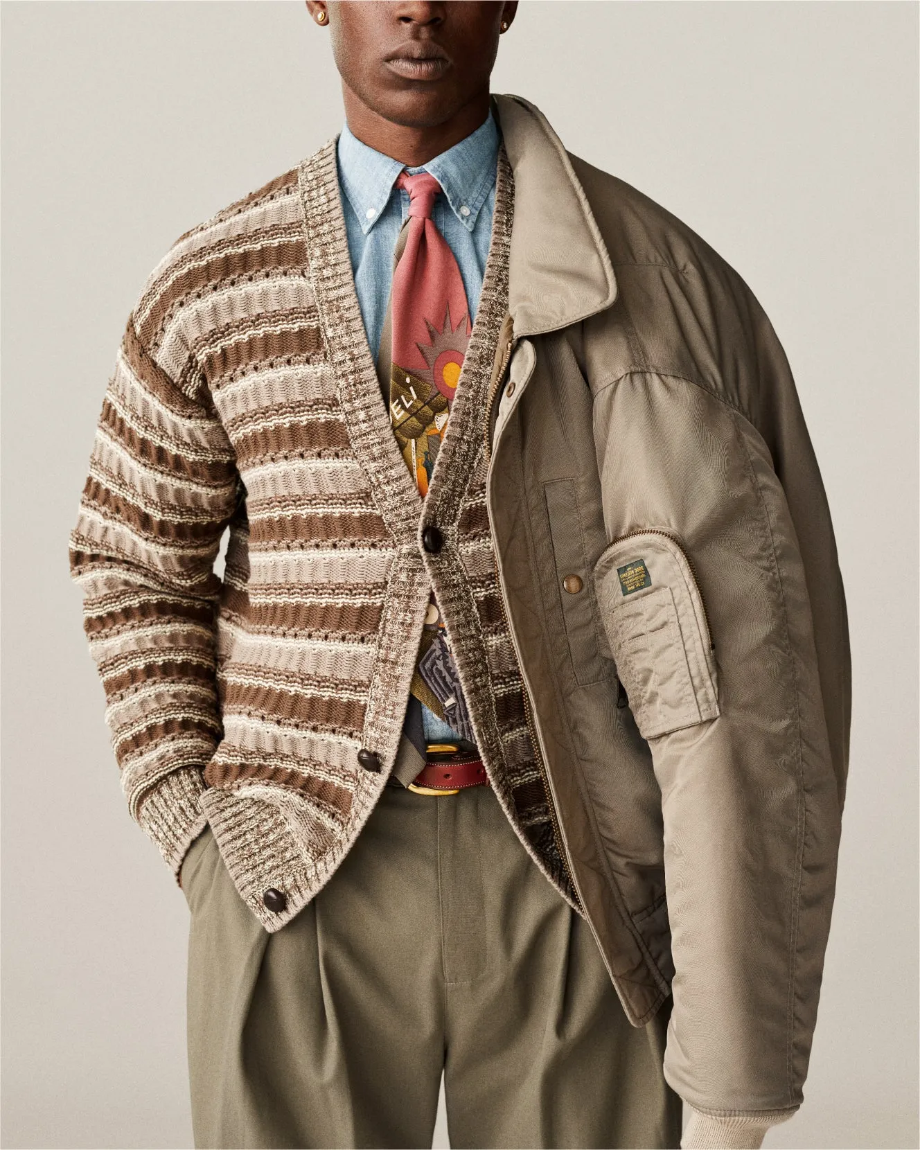 Jacquard Striped Cardigan sold by Aime Leon Dore product image thumbnail 3