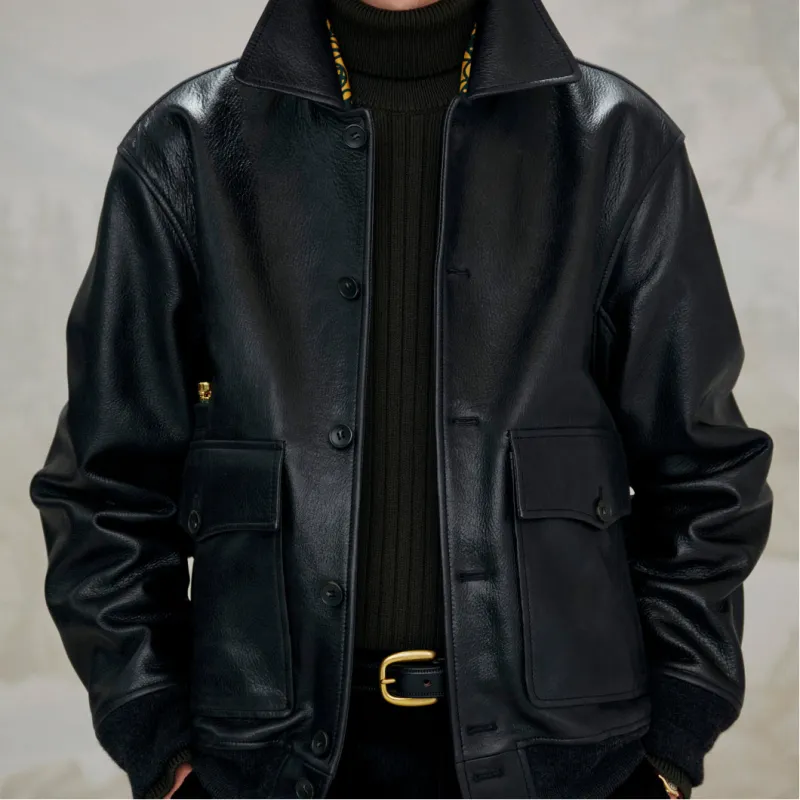 Leather Flight Jacket sold by Aime Leon Dore