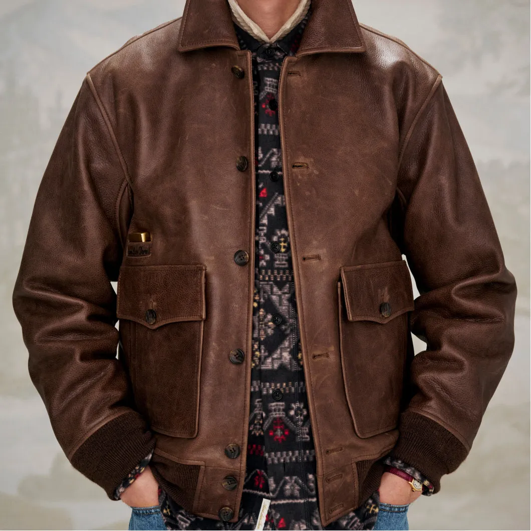 Leather Flight Jacket sold by Aime Leon Dore