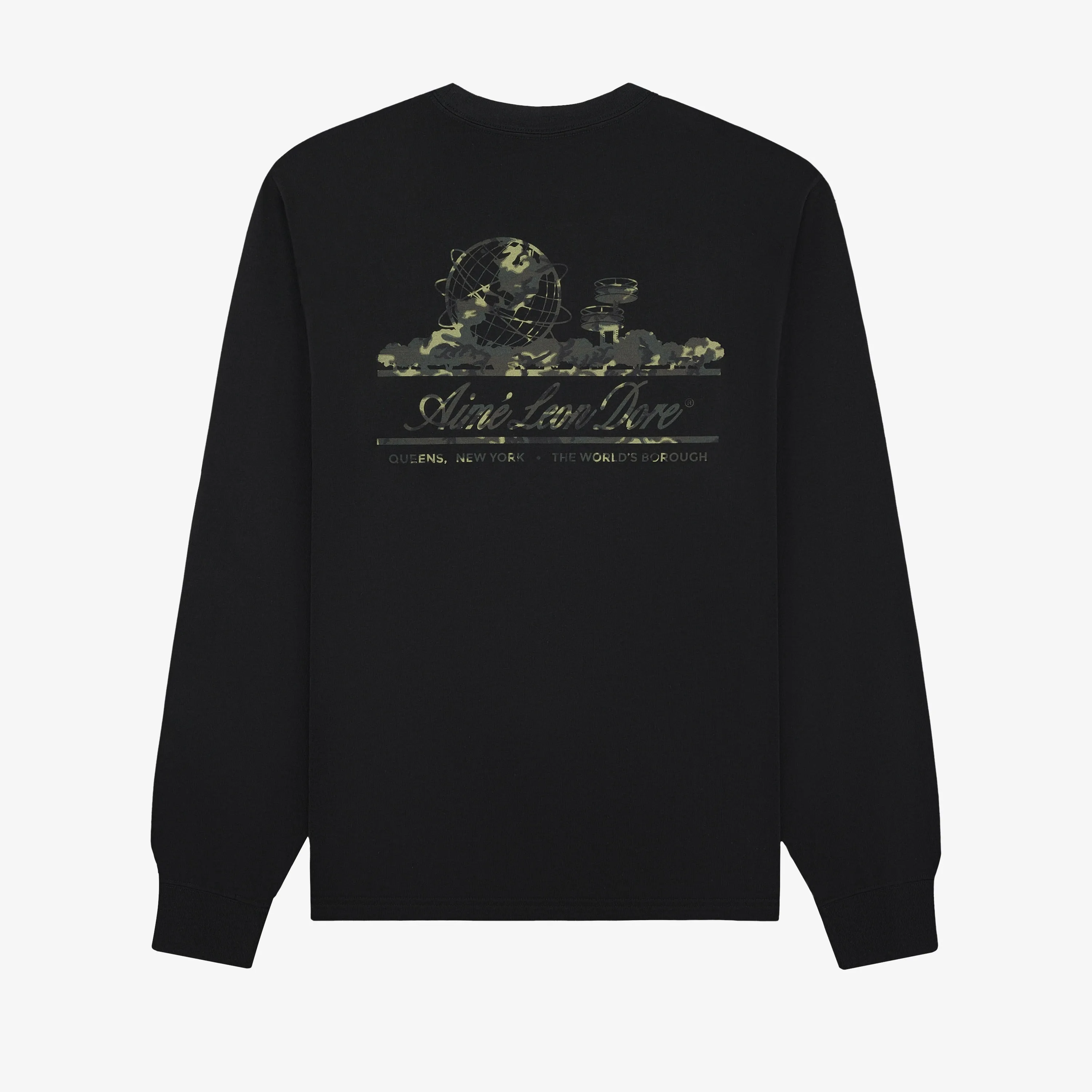 Long-Sleeve Camo Unisphere Tee sold by Aime Leon Dore