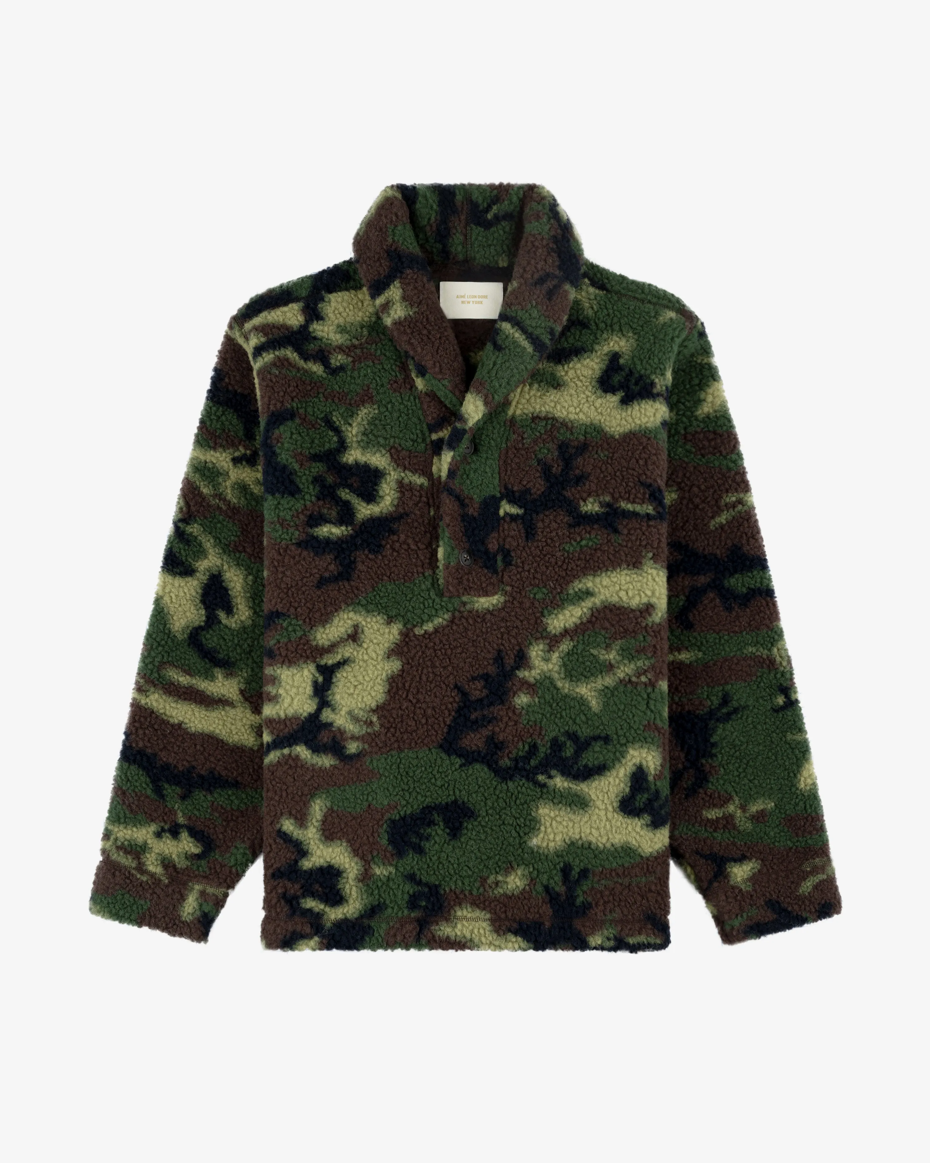 Camo Shawl Collar Fleece Pullover sold by Aime Leon Dore product image thumbnail 2