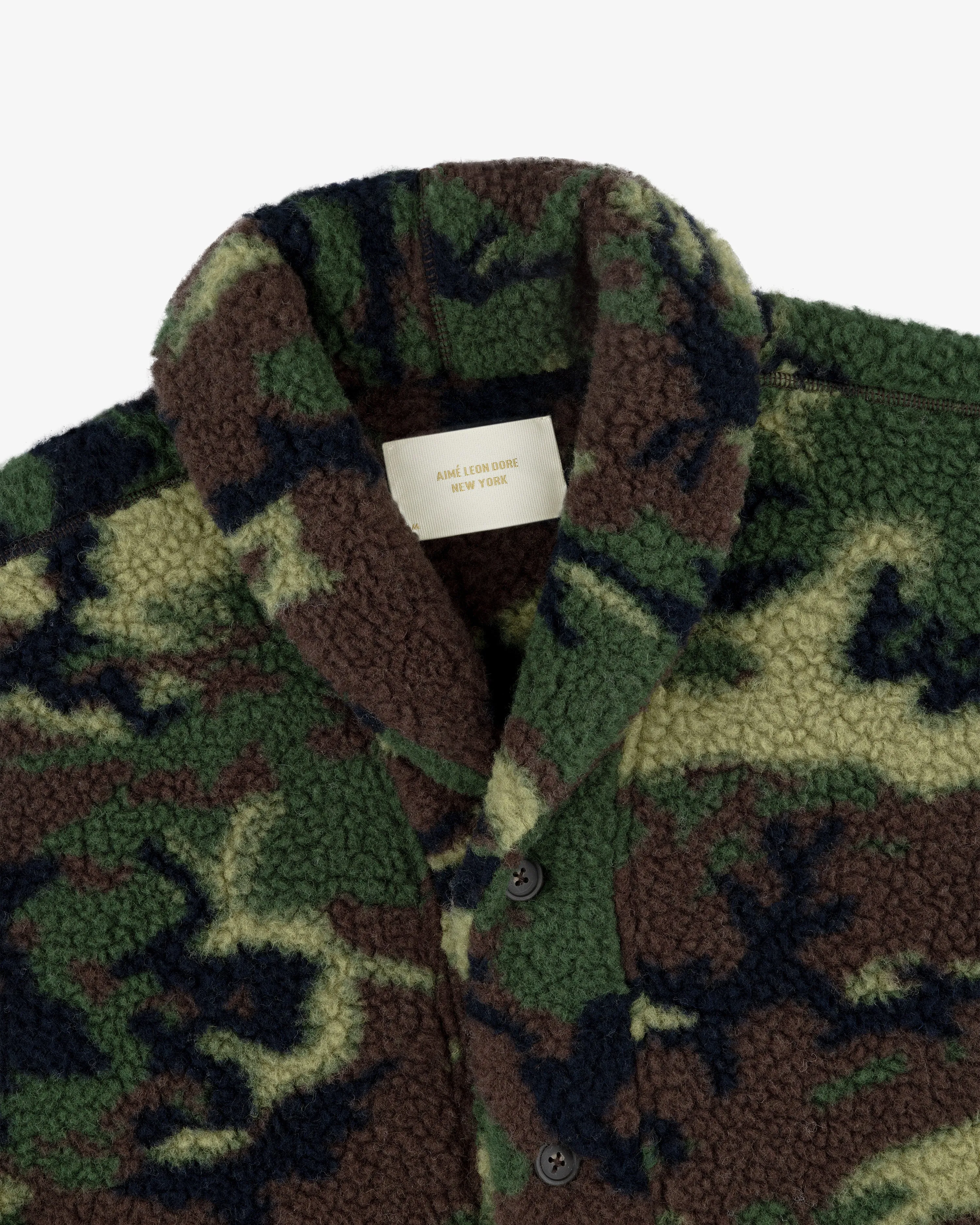 Camo Shawl Collar Fleece Pullover sold by Aime Leon Dore product image thumbnail 4