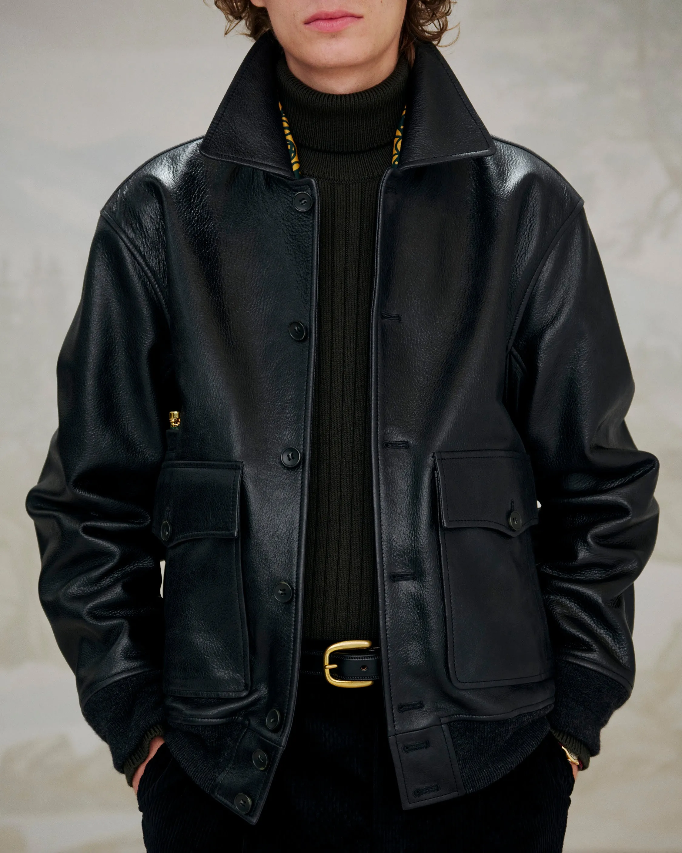 Saddle Stitch Leather Belt sold by Aime Leon Dore product image thumbnail 3