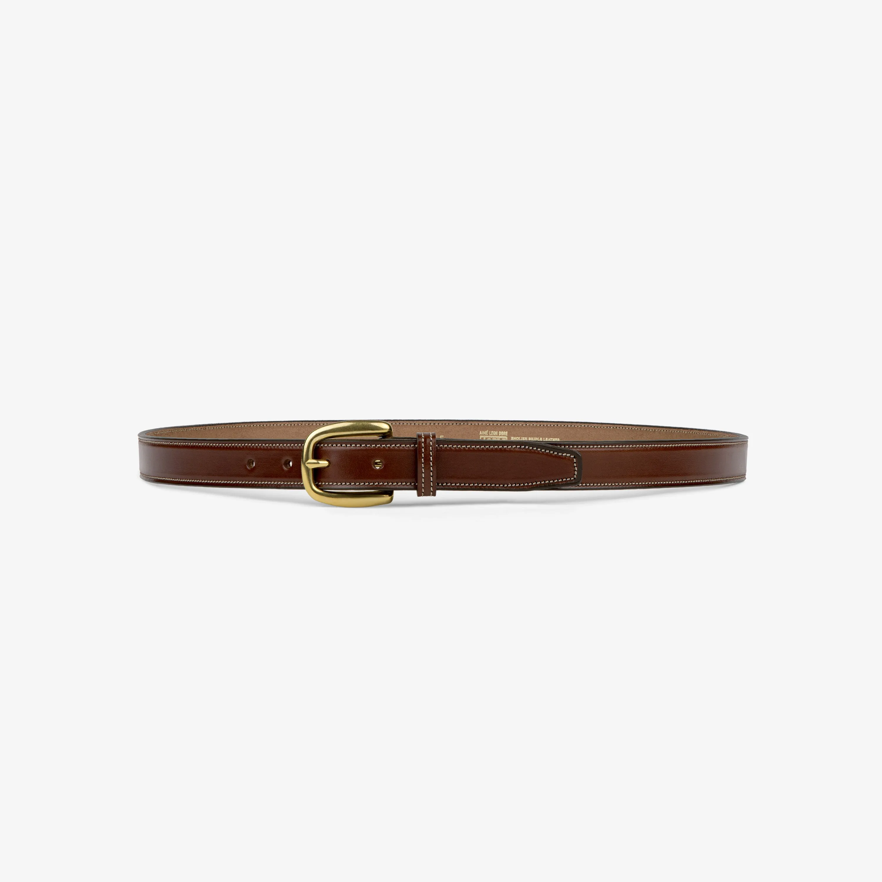 Saddle Stitch Leather Belt sold by Aime Leon Dore