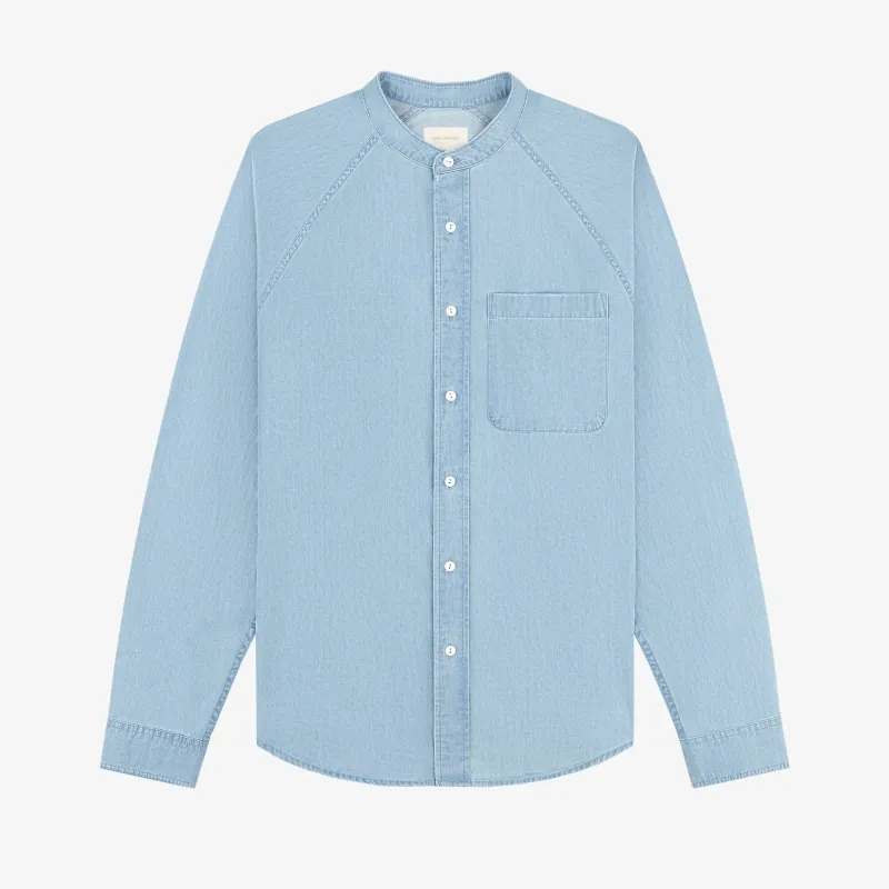 Denim Collarband Shirt sold by Aime Leon Dore