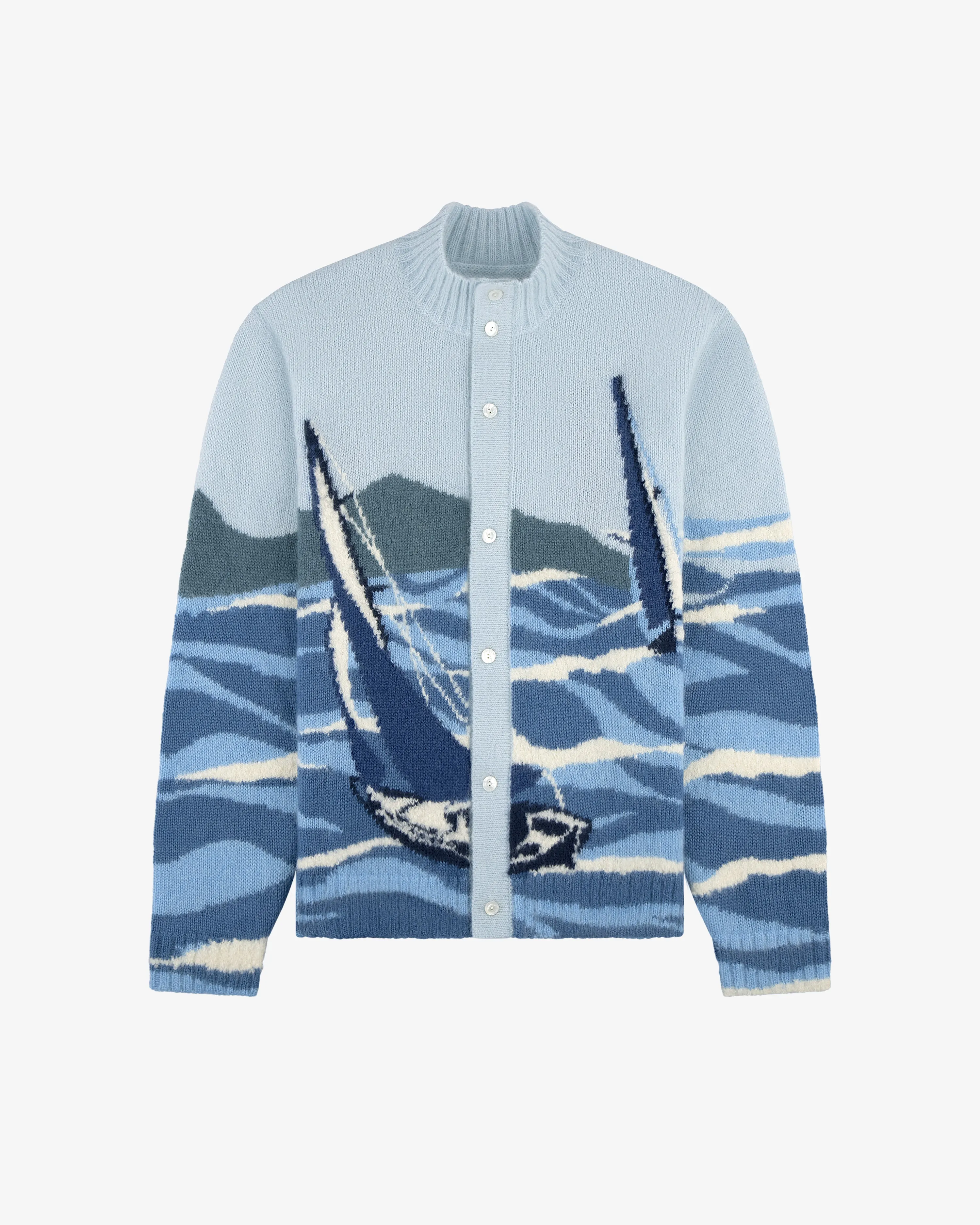 Seascape Intarsia Cardigan sold by Aime Leon Dore product image thumbnail 2