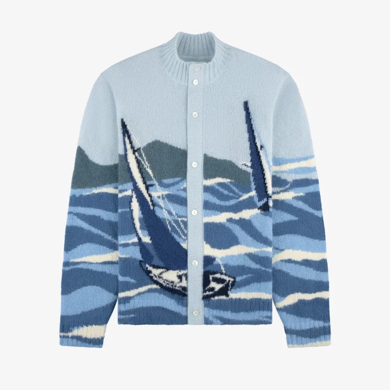 Seascape Intarsia Cardigan sold by Aime Leon Dore