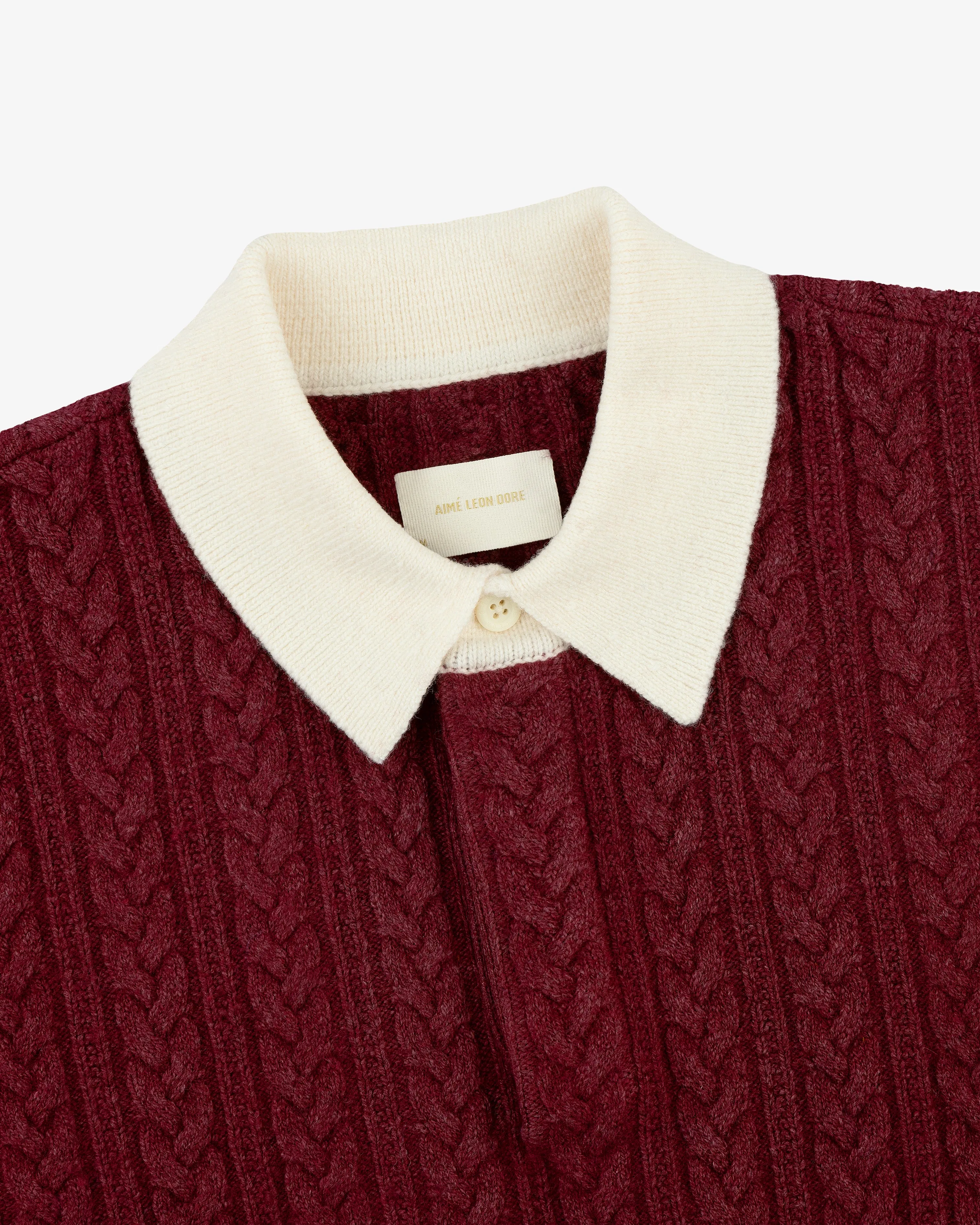 Collegiate Cable Knit Rugby sold by Aime Leon Dore product image thumbnail 3