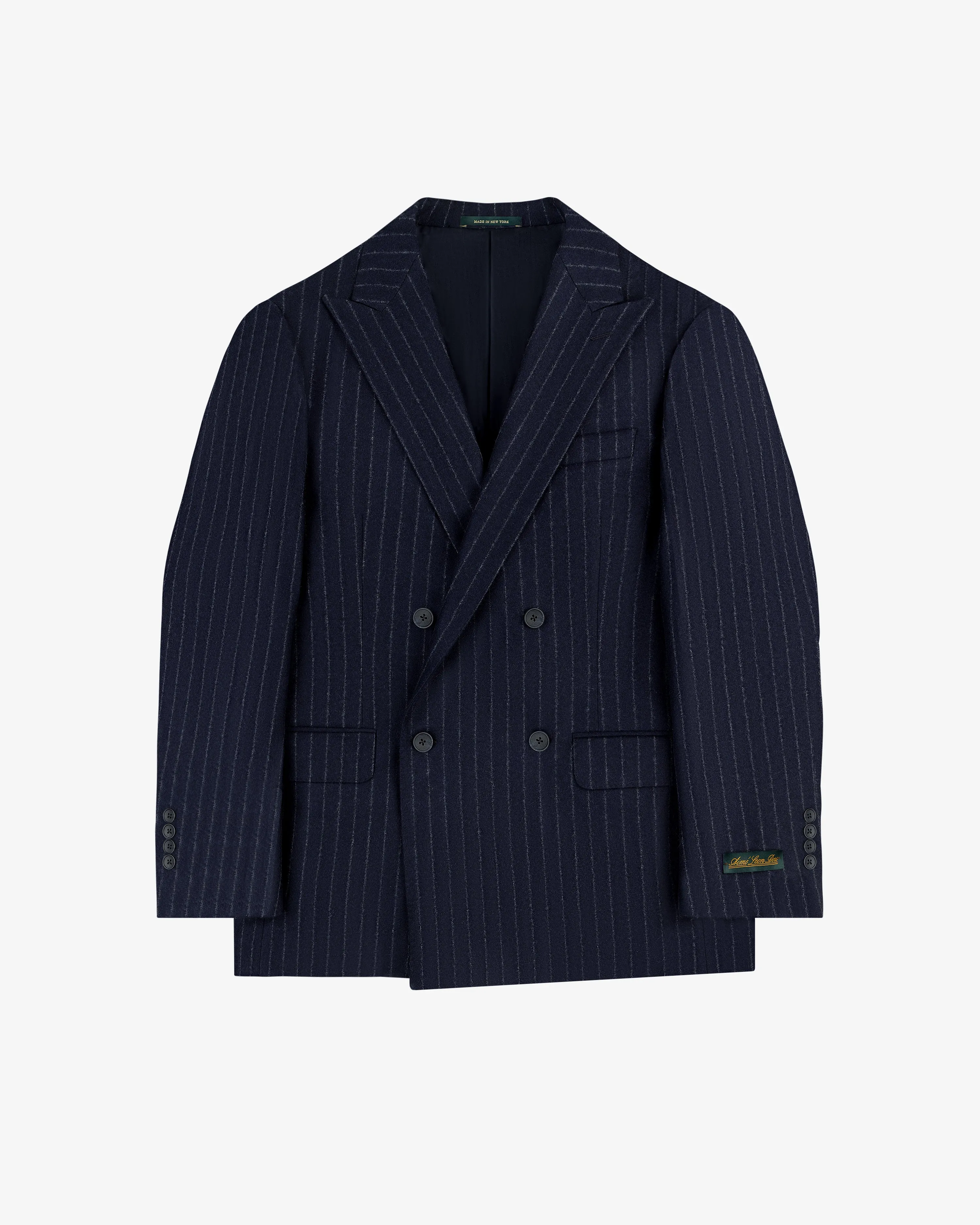 Double-Breasted Pinstripe Wool Suit Jacket sold by Aime Leon Dore product image thumbnail 2