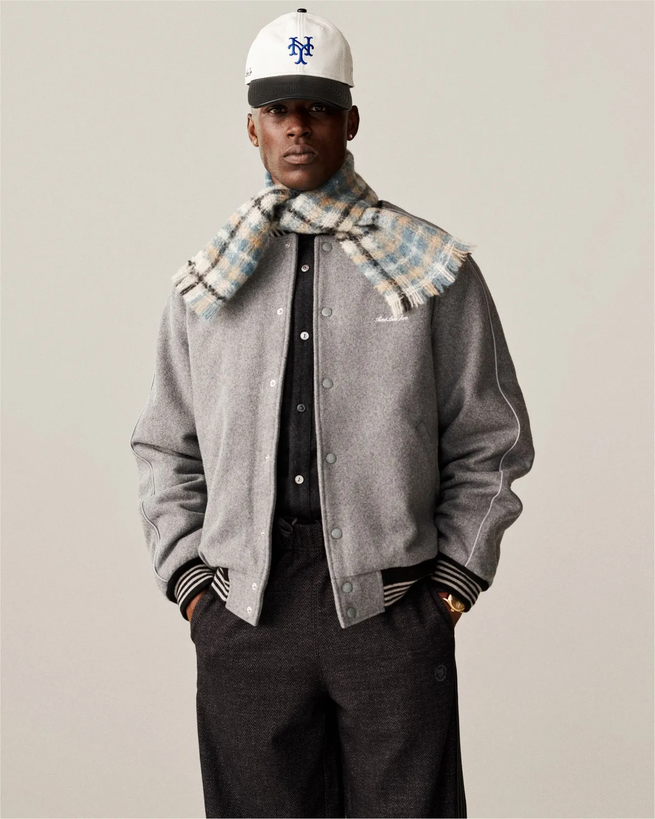 Wool Herringbone Track Pant sold by Aime Leon Dore product image thumbnail 3