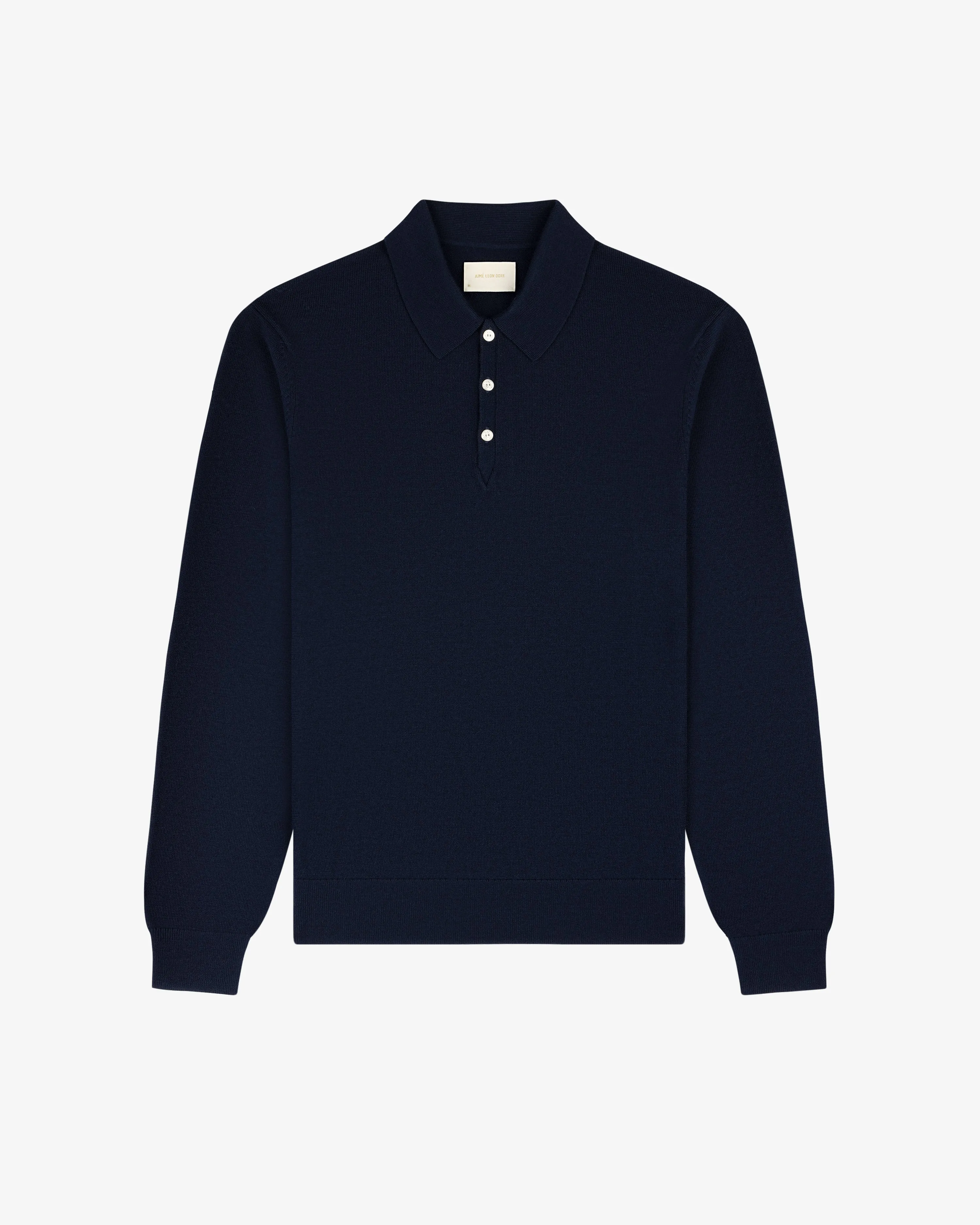 Long-Sleeve Merino Polo sold by Aime Leon Dore product image thumbnail 2