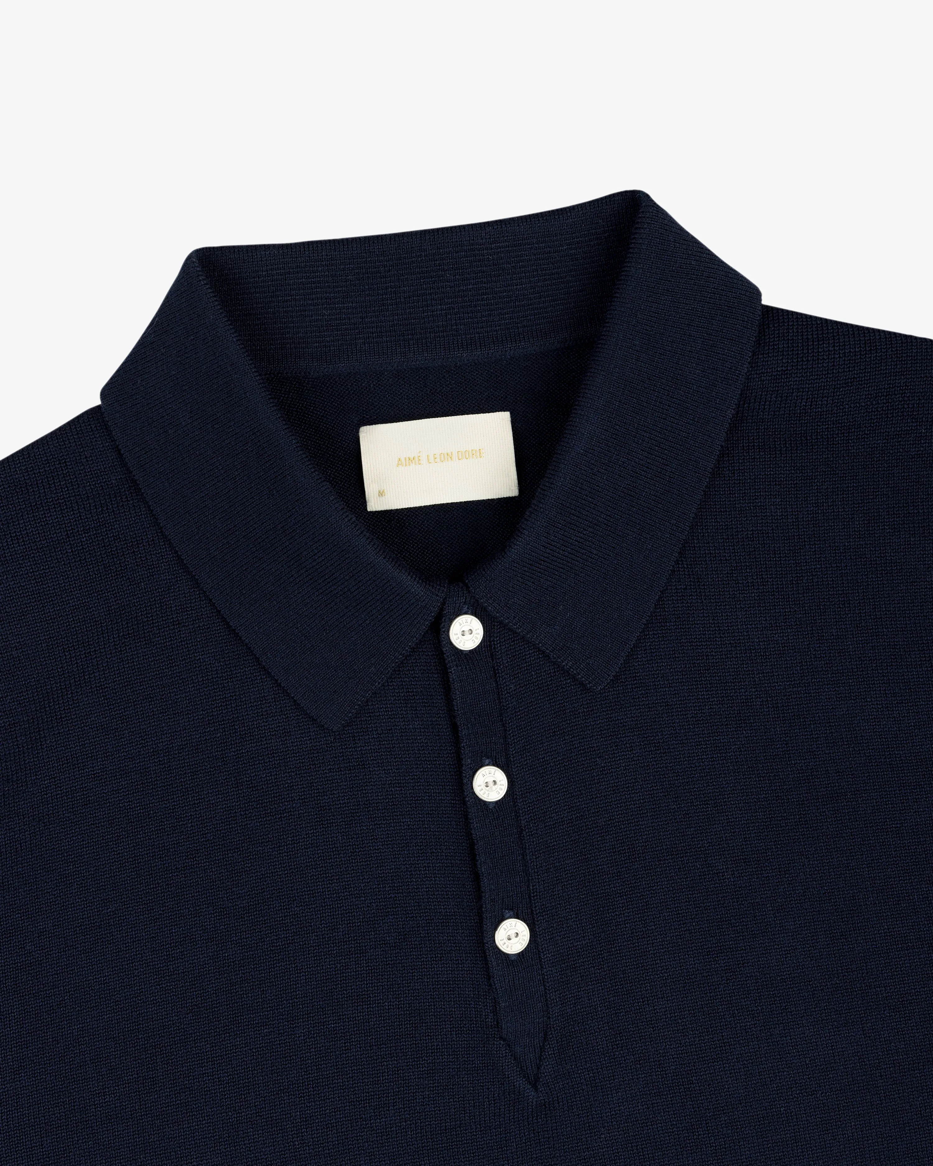 Long-Sleeve Merino Polo sold by Aime Leon Dore product image thumbnail 3