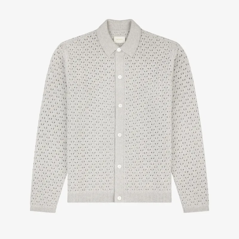 Knit Polo      Cardigan sold by Aime Leon Dore