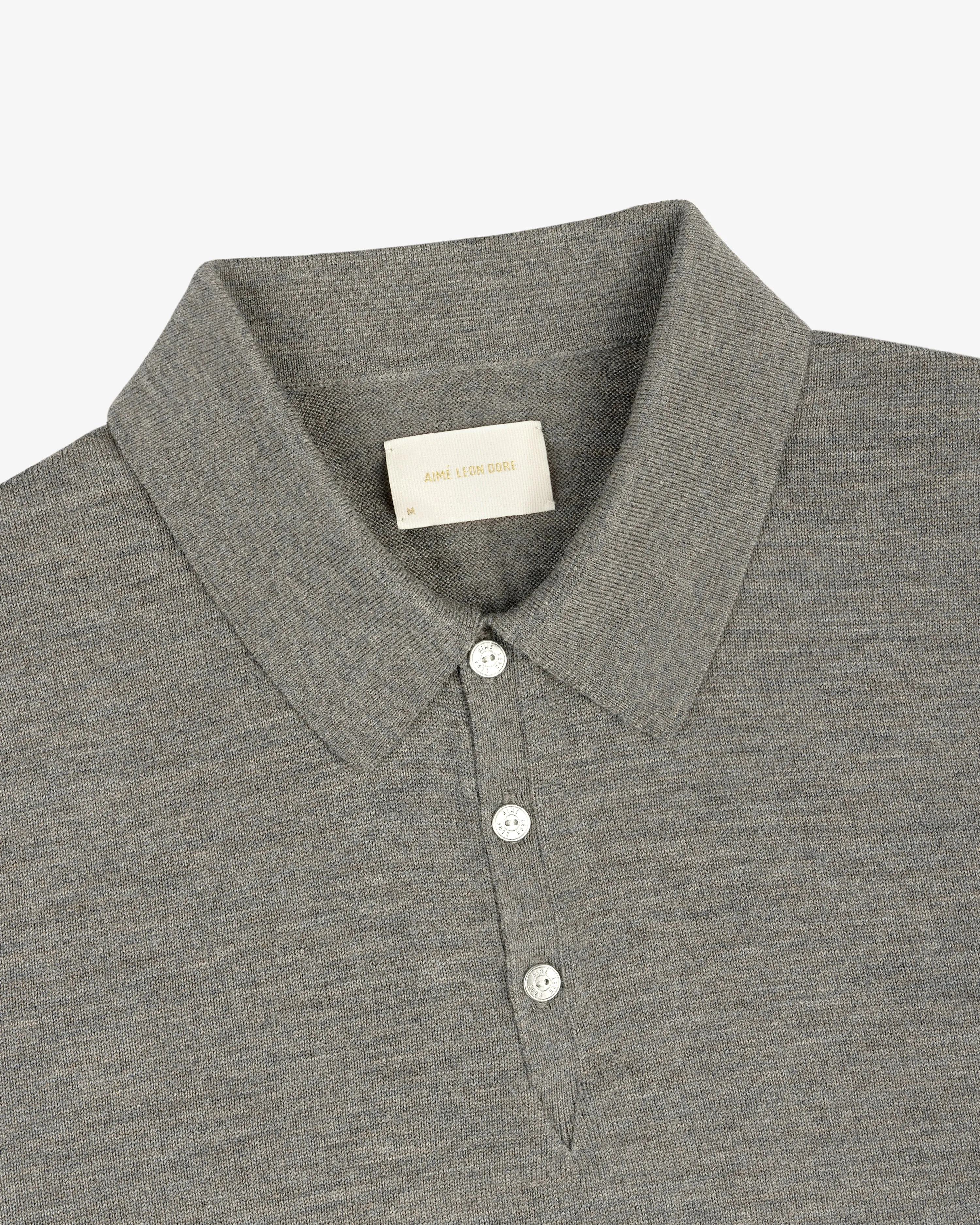 Long-Sleeve Merino Polo sold by Aime Leon Dore product image thumbnail 3
