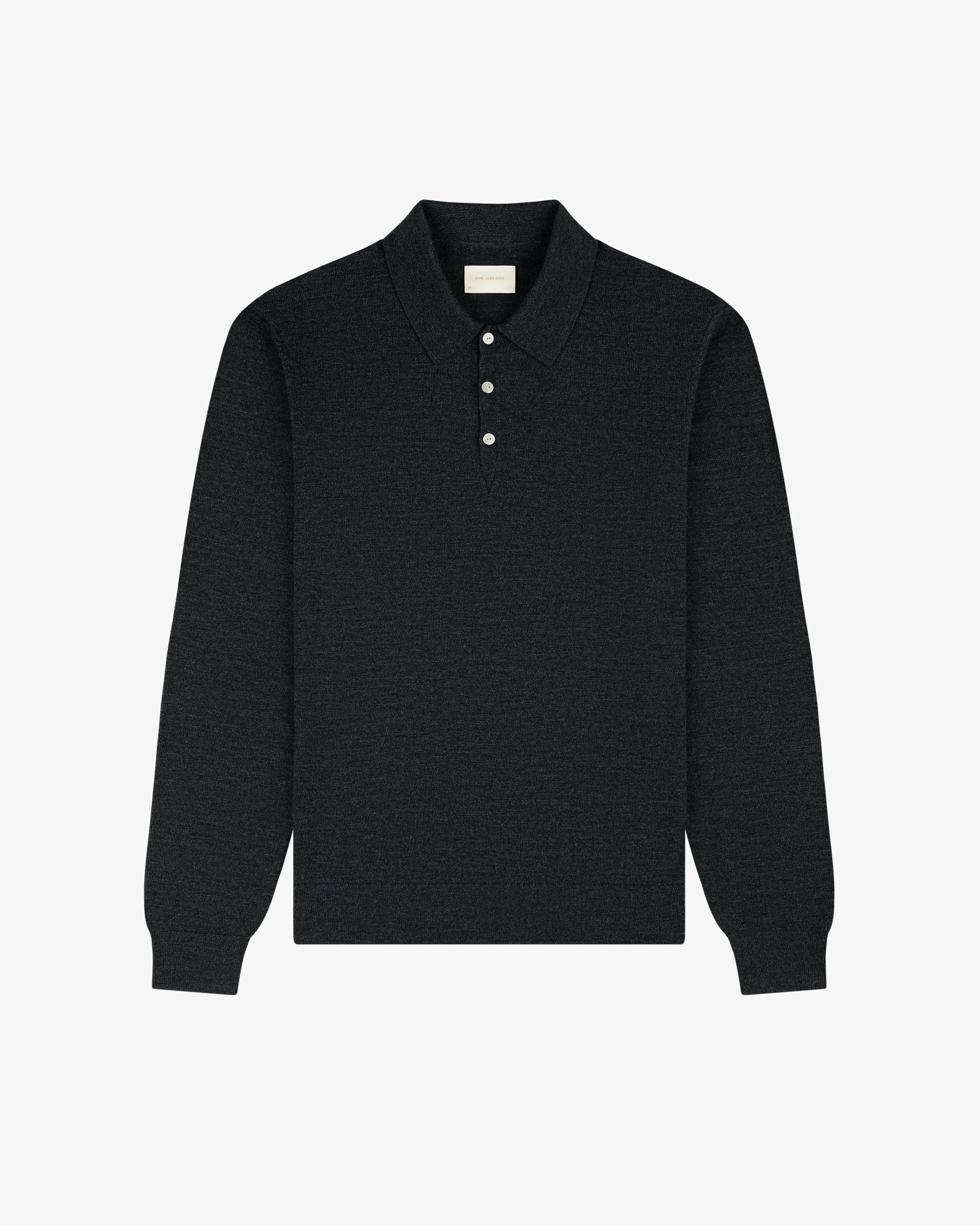 Long-Sleeve Merino Polo sold by Aime Leon Dore product image thumbnail 2